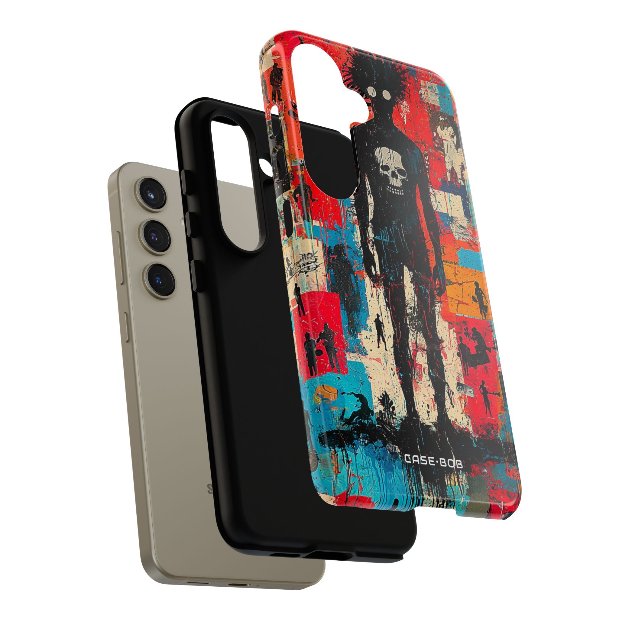 Spiky Skull Silhouette Samsung S24 Skal - Tough