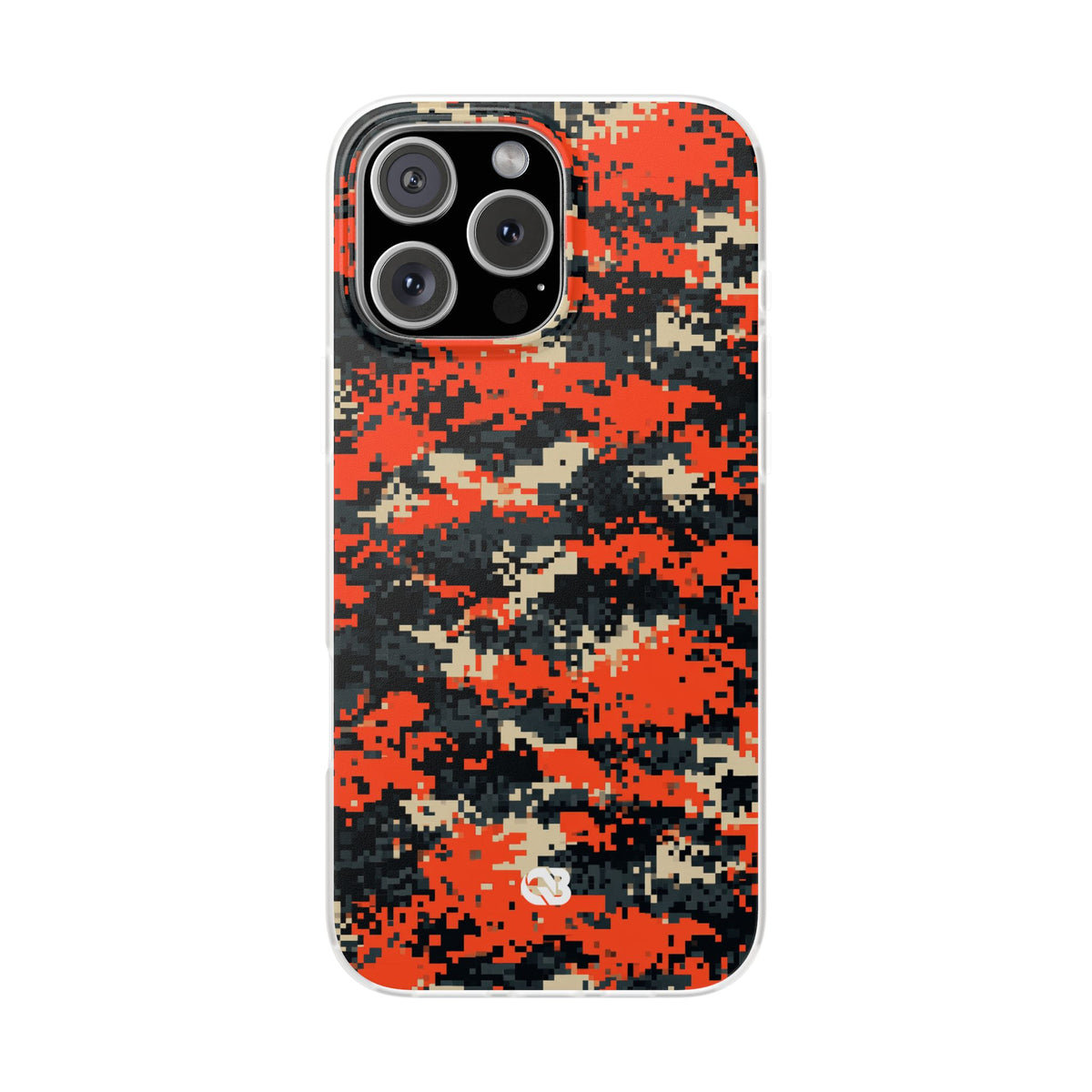 Signal Pixel Camo · Lite Phone Case for iPhone · Orange