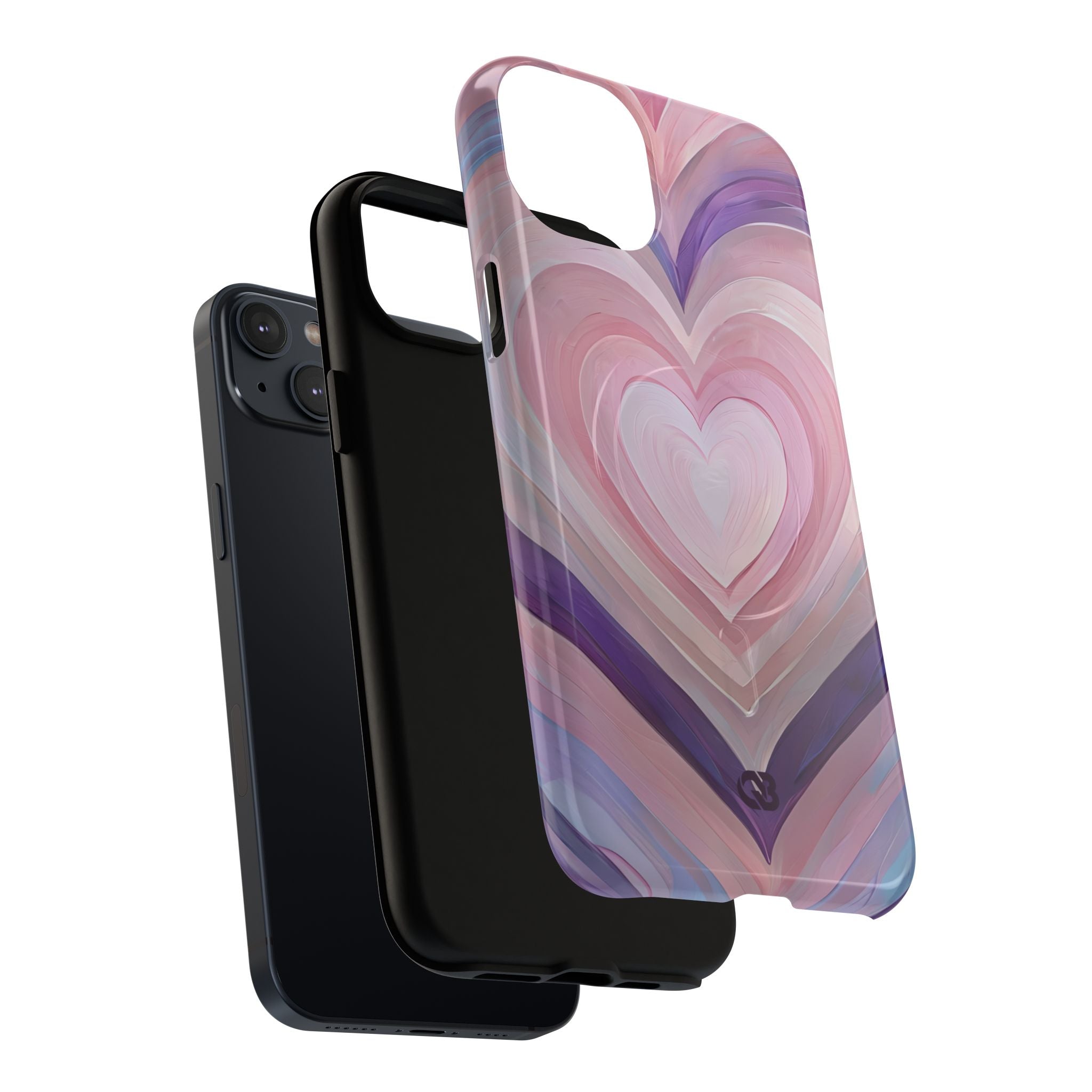 Lavender Pulse Hearts · Tough+ Magsafe