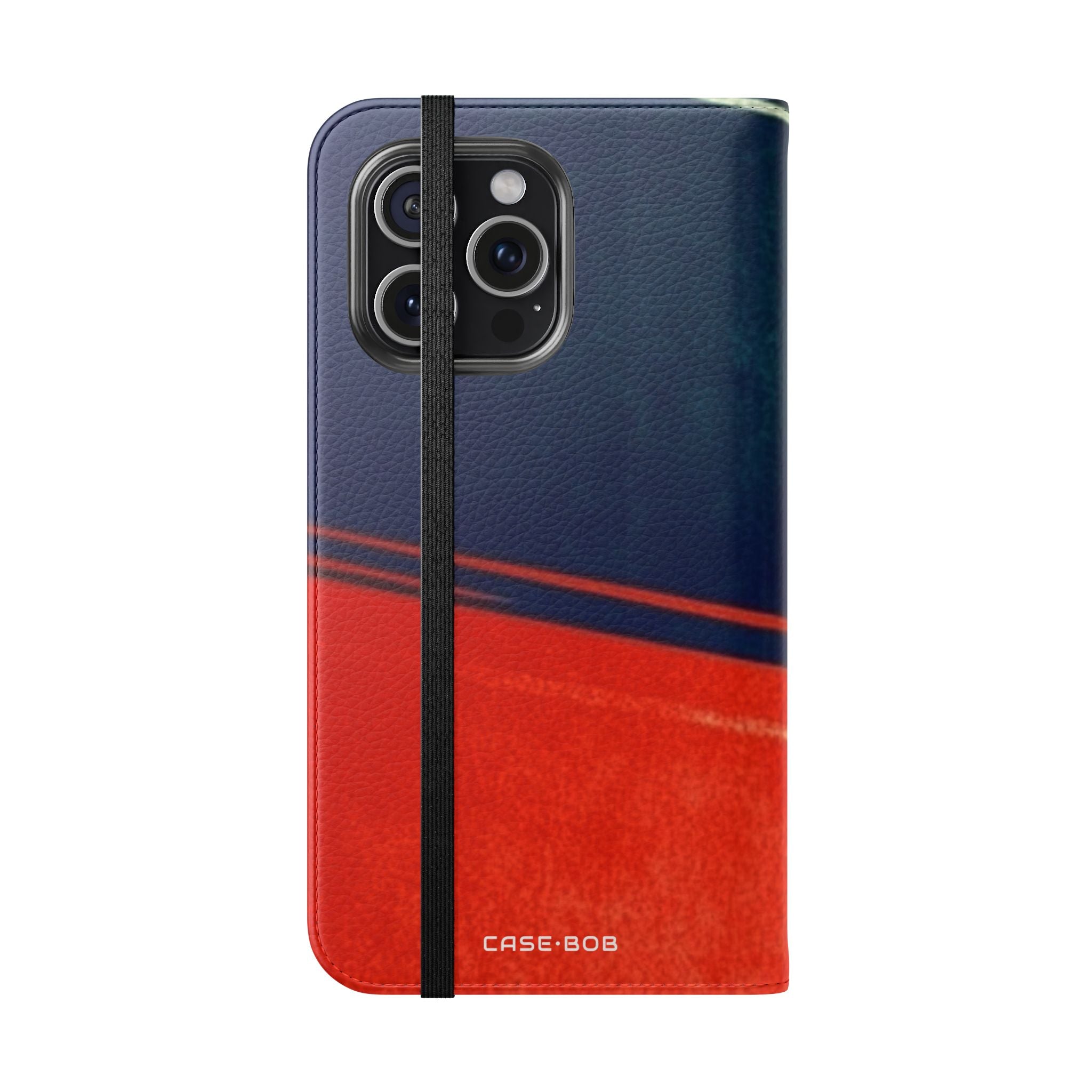 Navy Streak - iPhone 15 Pro Max Case - Wallet