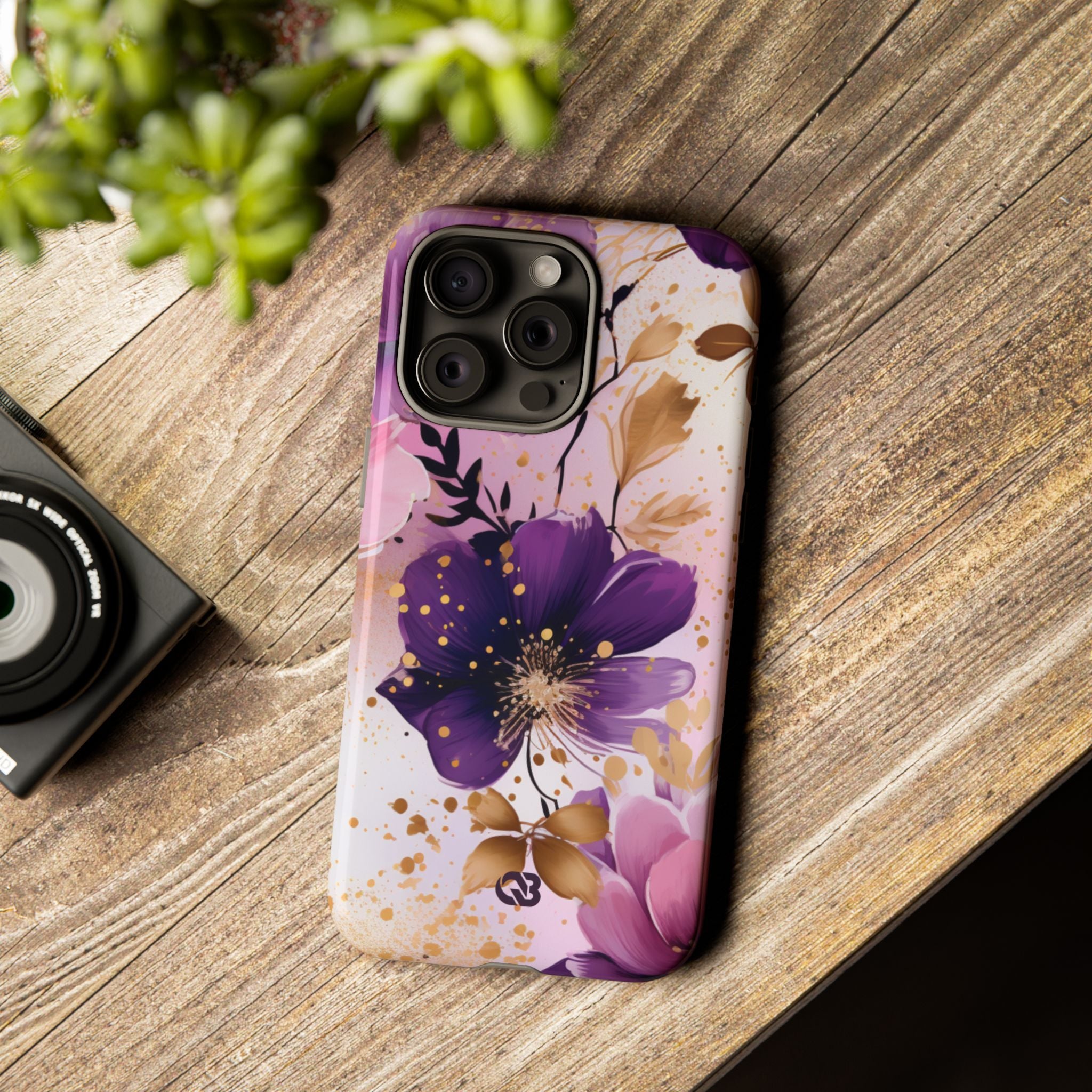 Gilded Violet Bloom · Tough Phone Case for iPhone