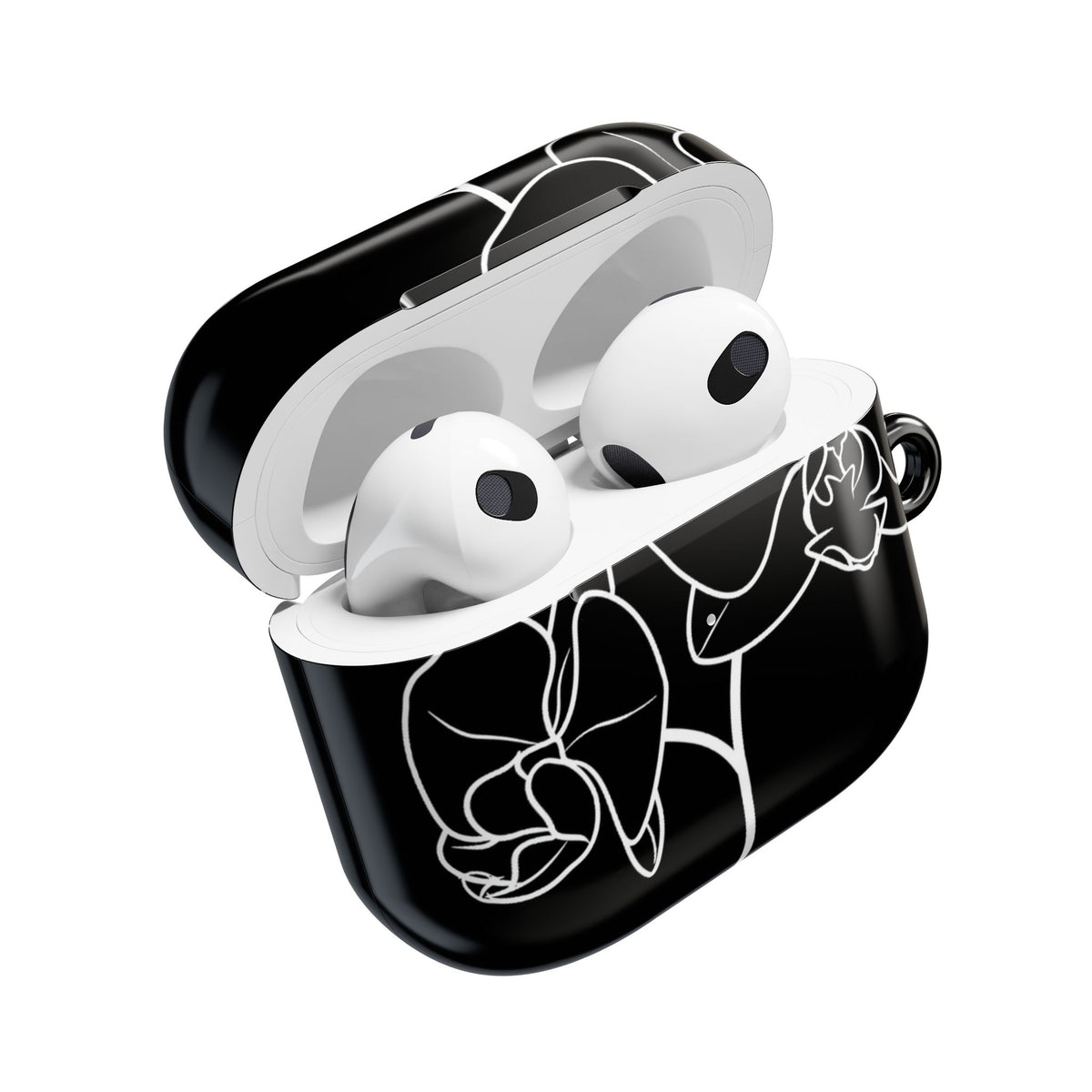 Midnight Orchid · Hard Case for AirPods & AirPods Pro · Black