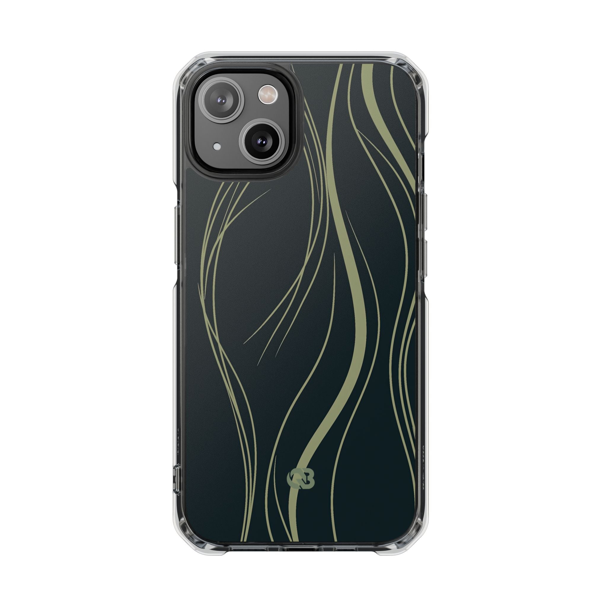 Green Impact MagSafe Phone Case for iPhone - Obsidian Sage Flow