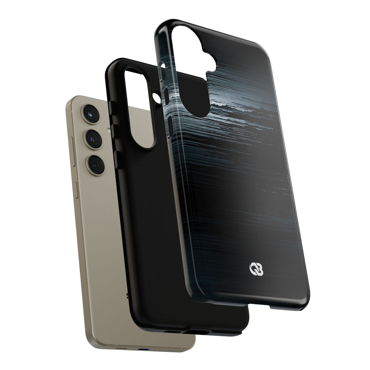 Black Tough Phone Case for Samsung - Frozen Signal Glitch