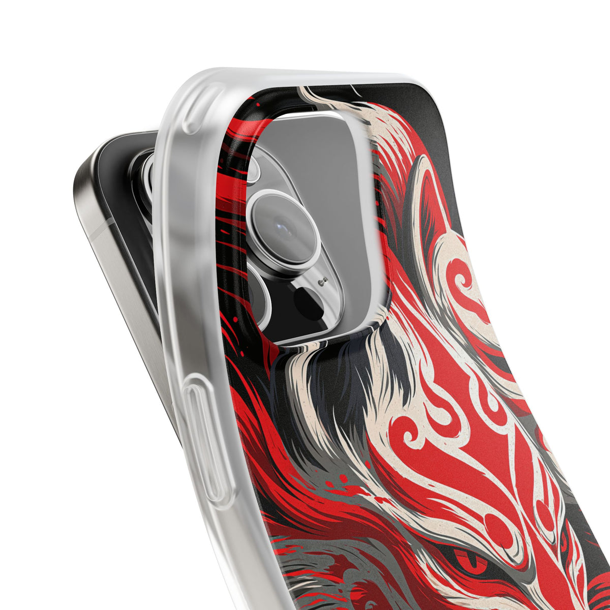 Crimson Kitsune Spirit · Lite Phone Case for iPhone · Red