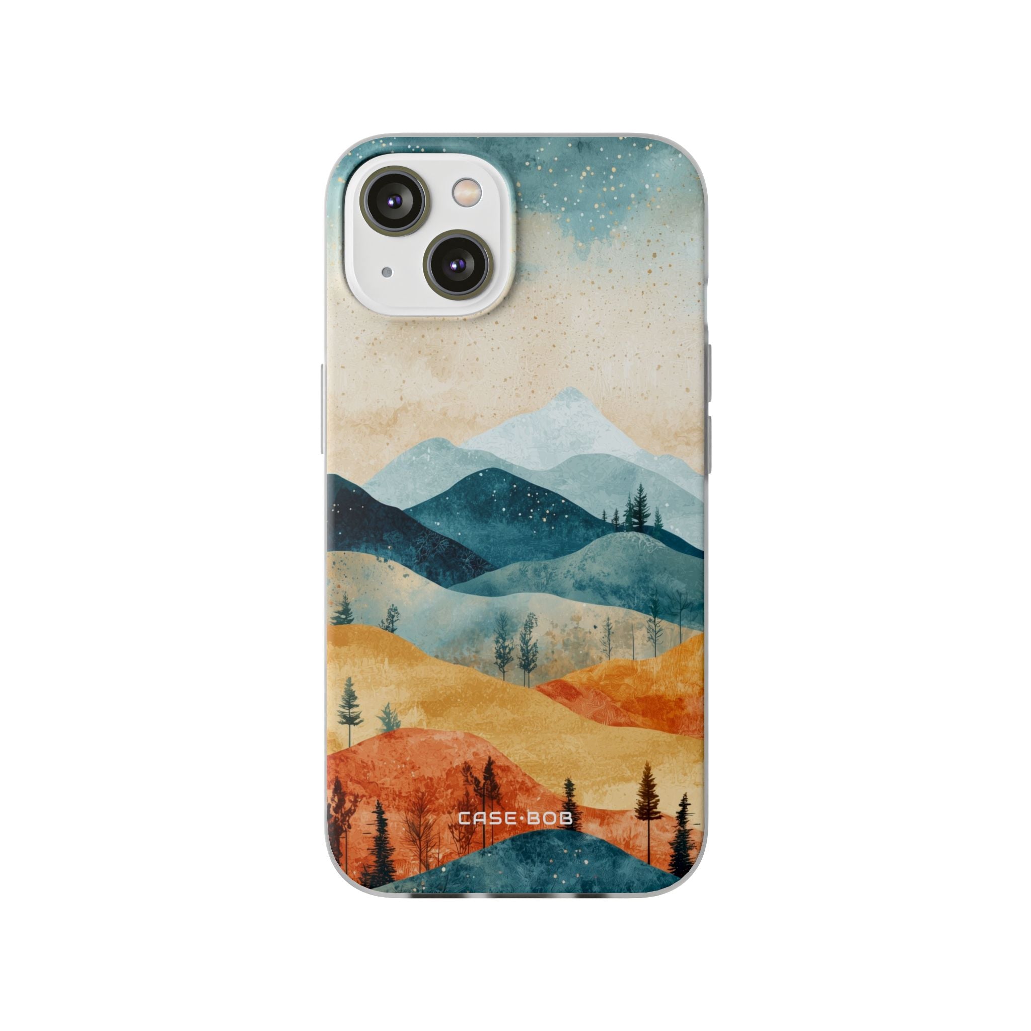 Mondbeschienene Berge iPhone 14 Case - Soft