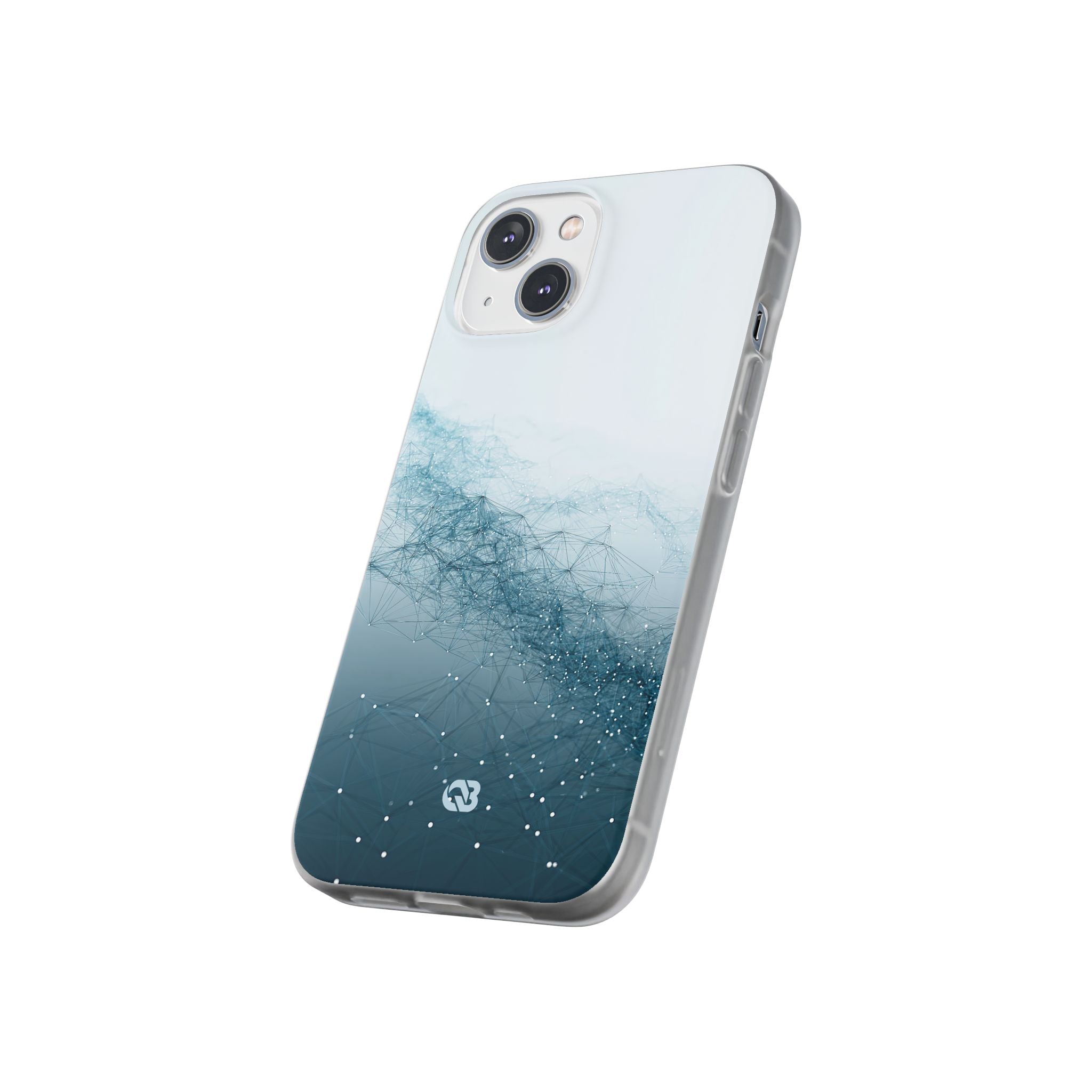 Teal Lite Phone Case for iPhone - Cyan Vector Lattice