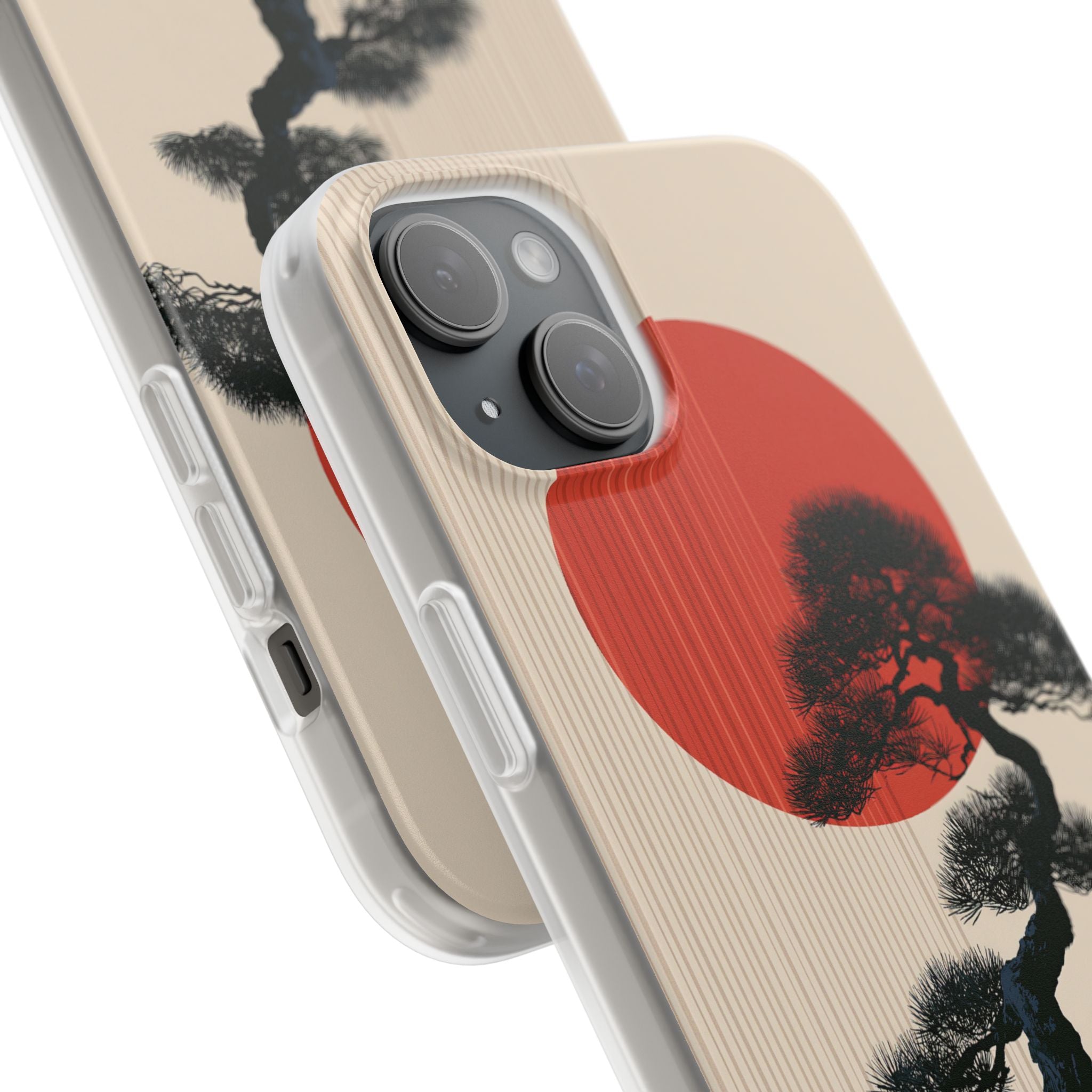 Beige Lite Phone Case for iPhone - Kyoto Crimson Pine
