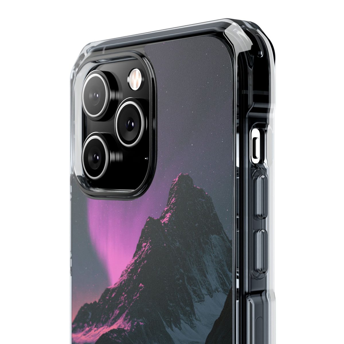 Arctic Aurora Summit · Clear Impact Magnetic Phone Case for iPhone · Black