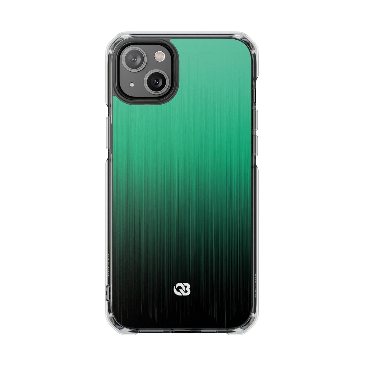 Emerald Cascade · Clear Impact Magnetic Phone Case for iPhone · Green