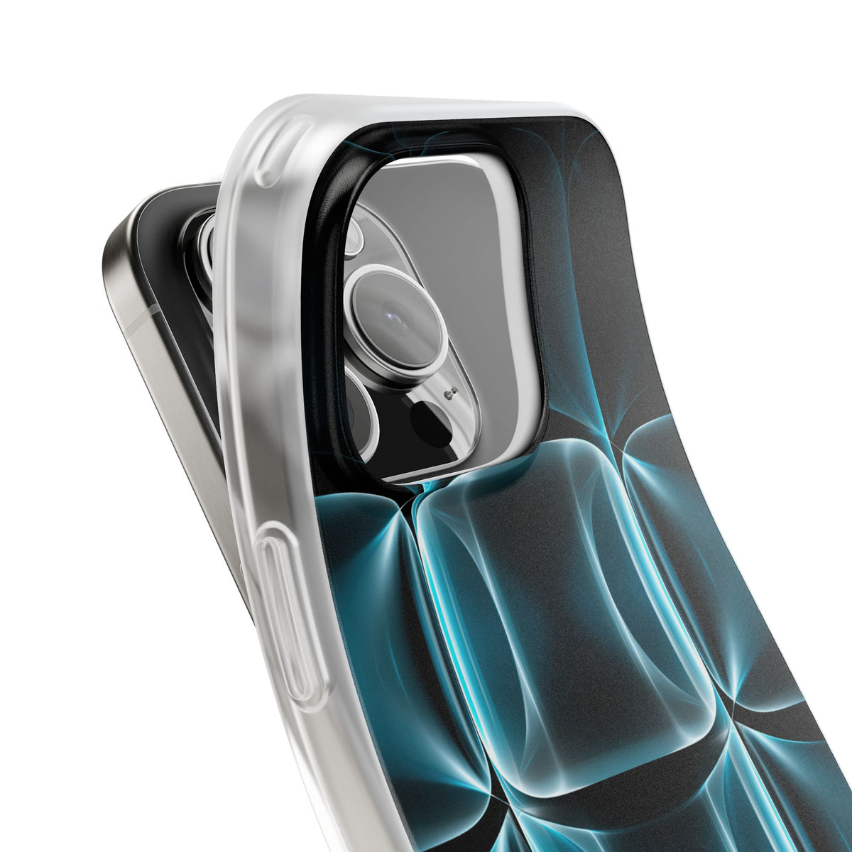 Translucent Cyber Grid · Lite Phone Case for iPhone · Teal