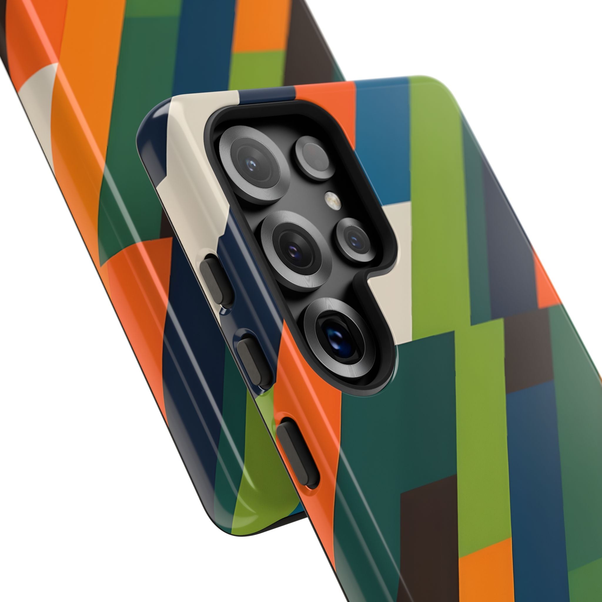 Angled Retro Mosaic · Tough Handyhülle für Samsung