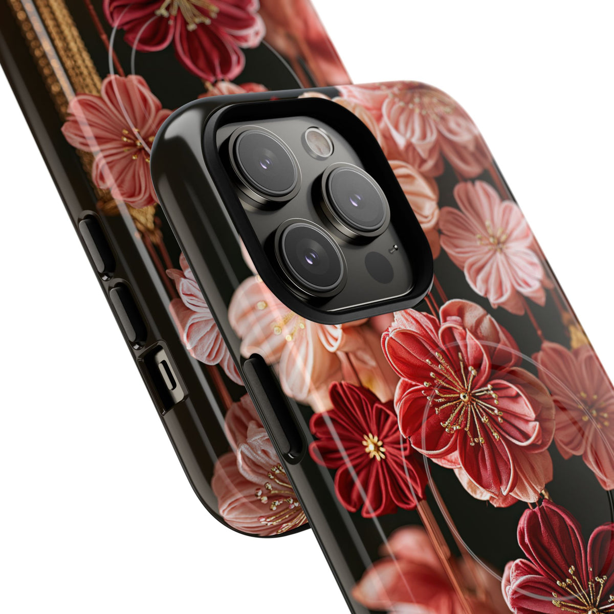 Silk Blossom Kanzashi · Tough 2.0 Magnetic Phone Case for iPhone · Pink