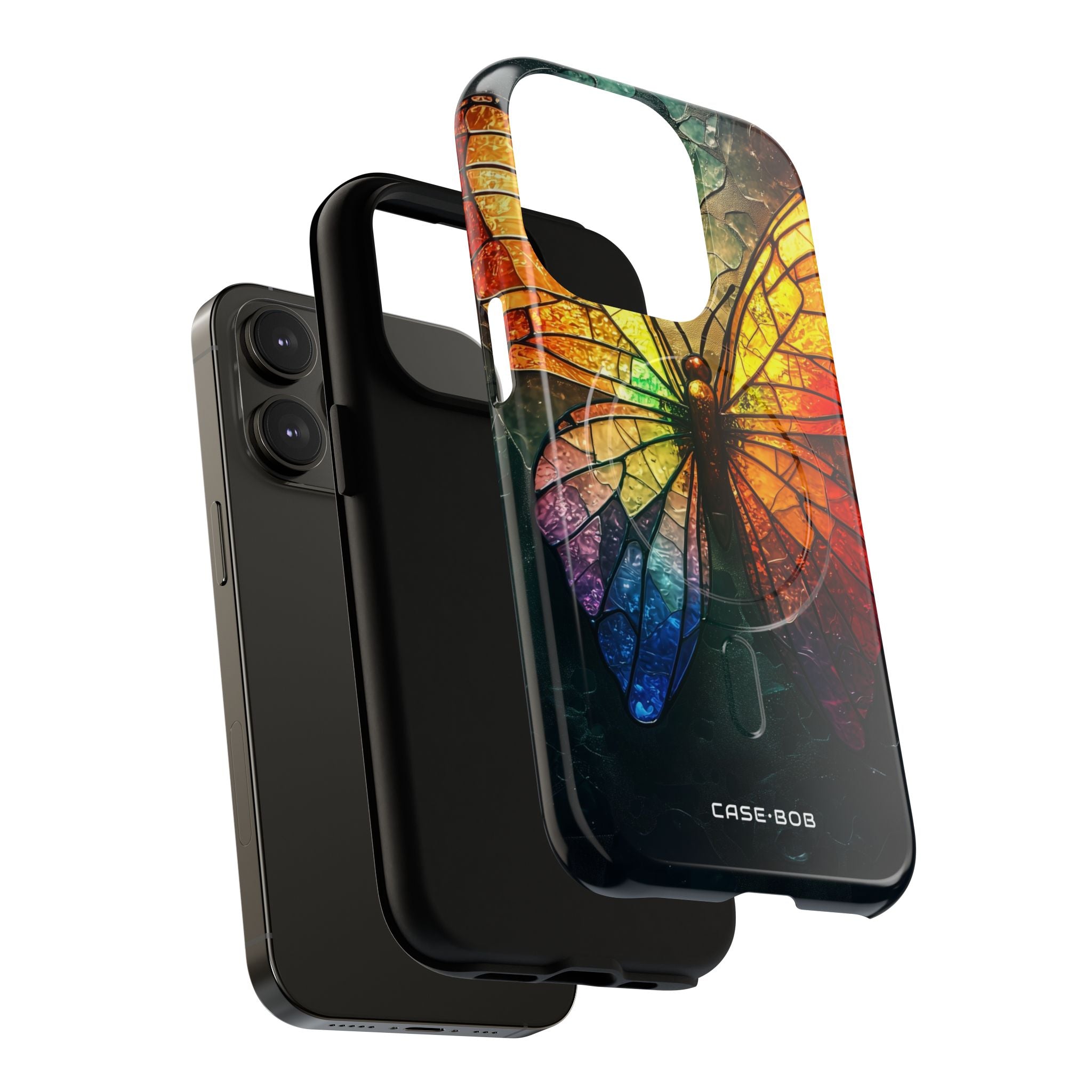 Buntglas-Schmetterling iPhone 14 Pro Case - Tough+