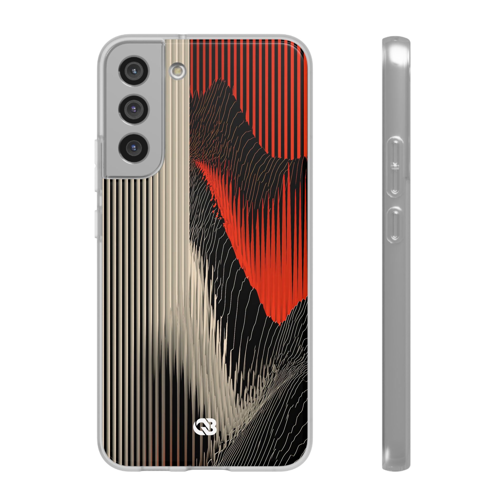Red Lite Phone Case for Samsung - Crimson Pulse Topo