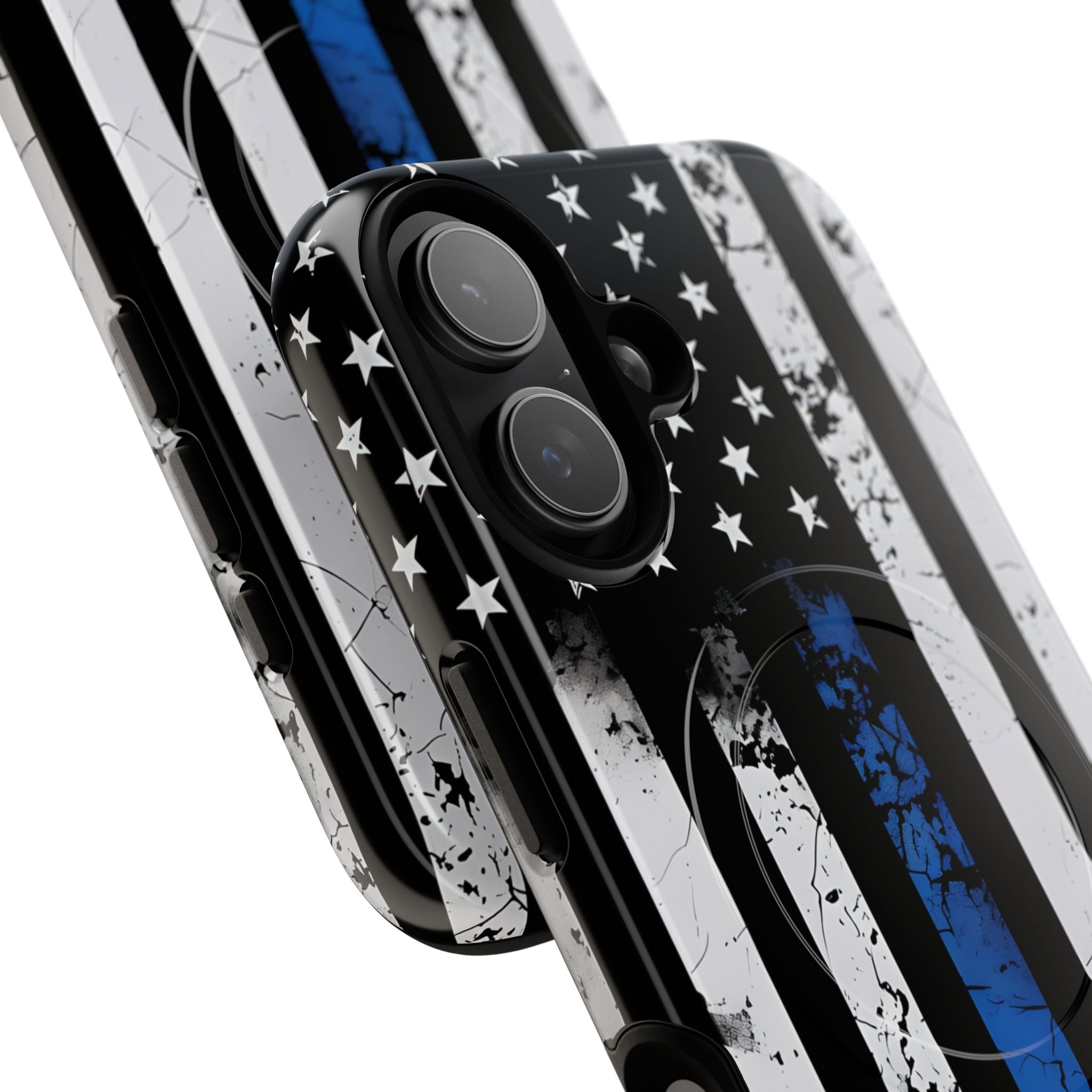 Gritty Cobalt Flag · Tough+ Phone Case for iPhone · Magsafe
