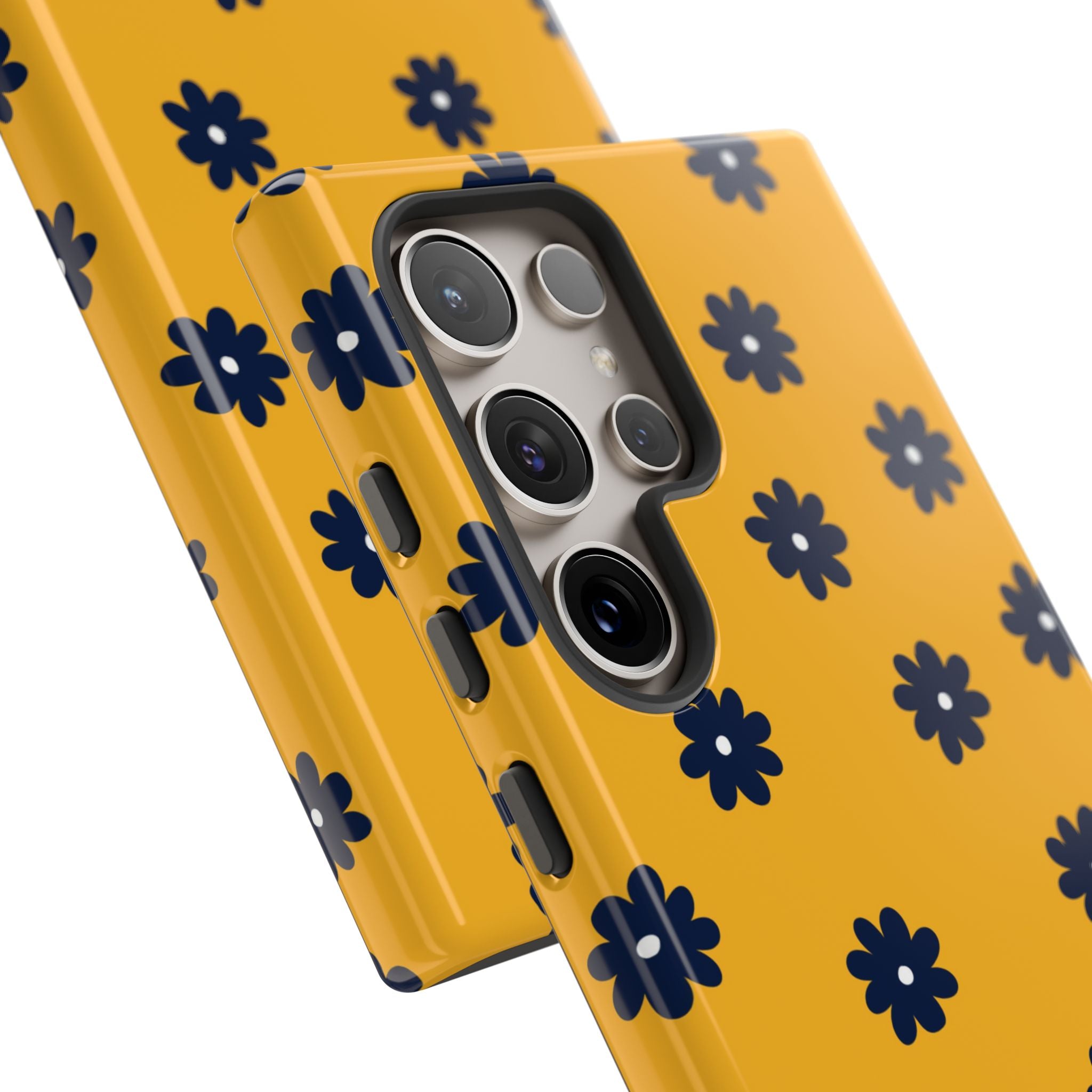 Navy Daisy Mustard · Tough Handyhülle für Samsung