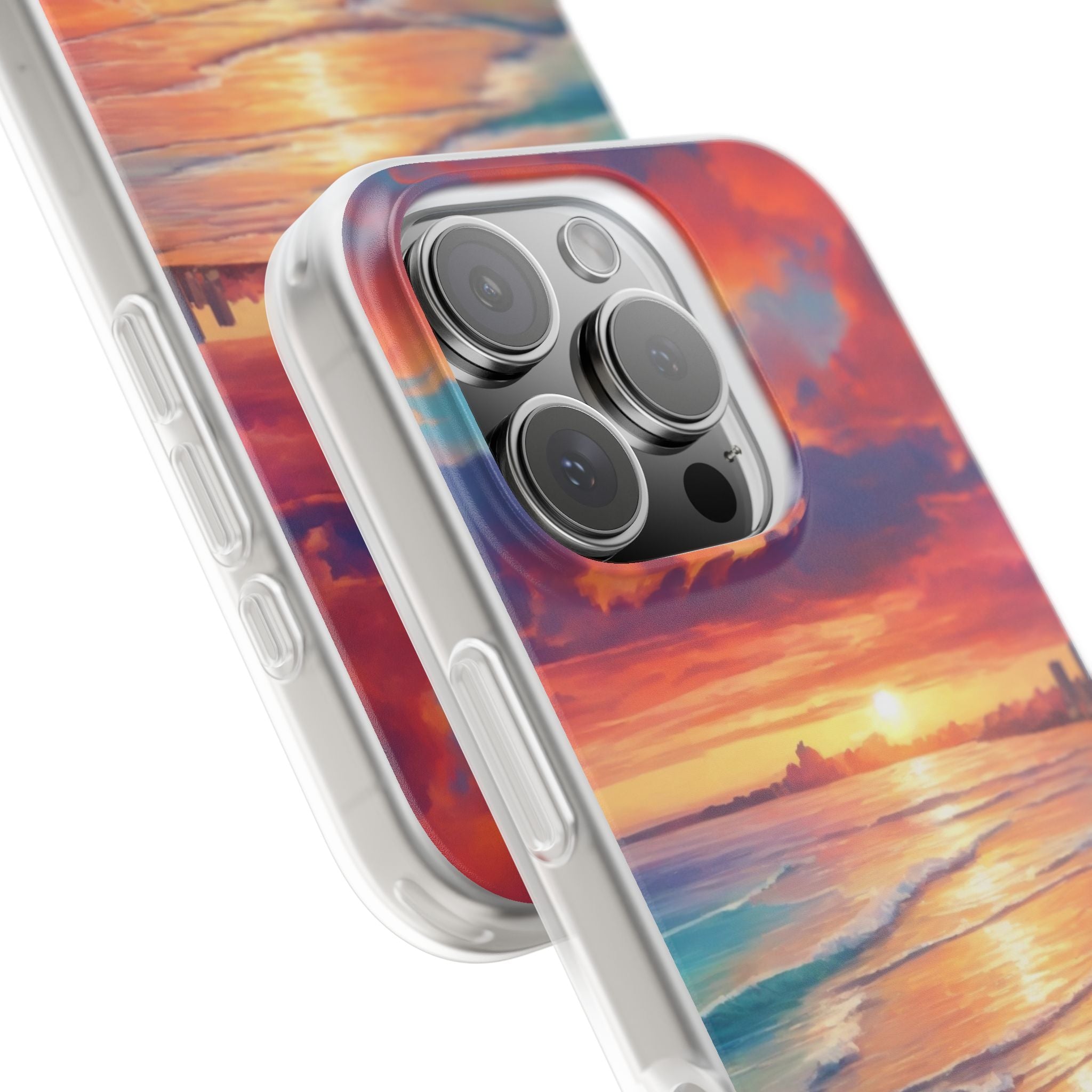 Crimson Shore Horizon · Soft Handyhülle für iPhone