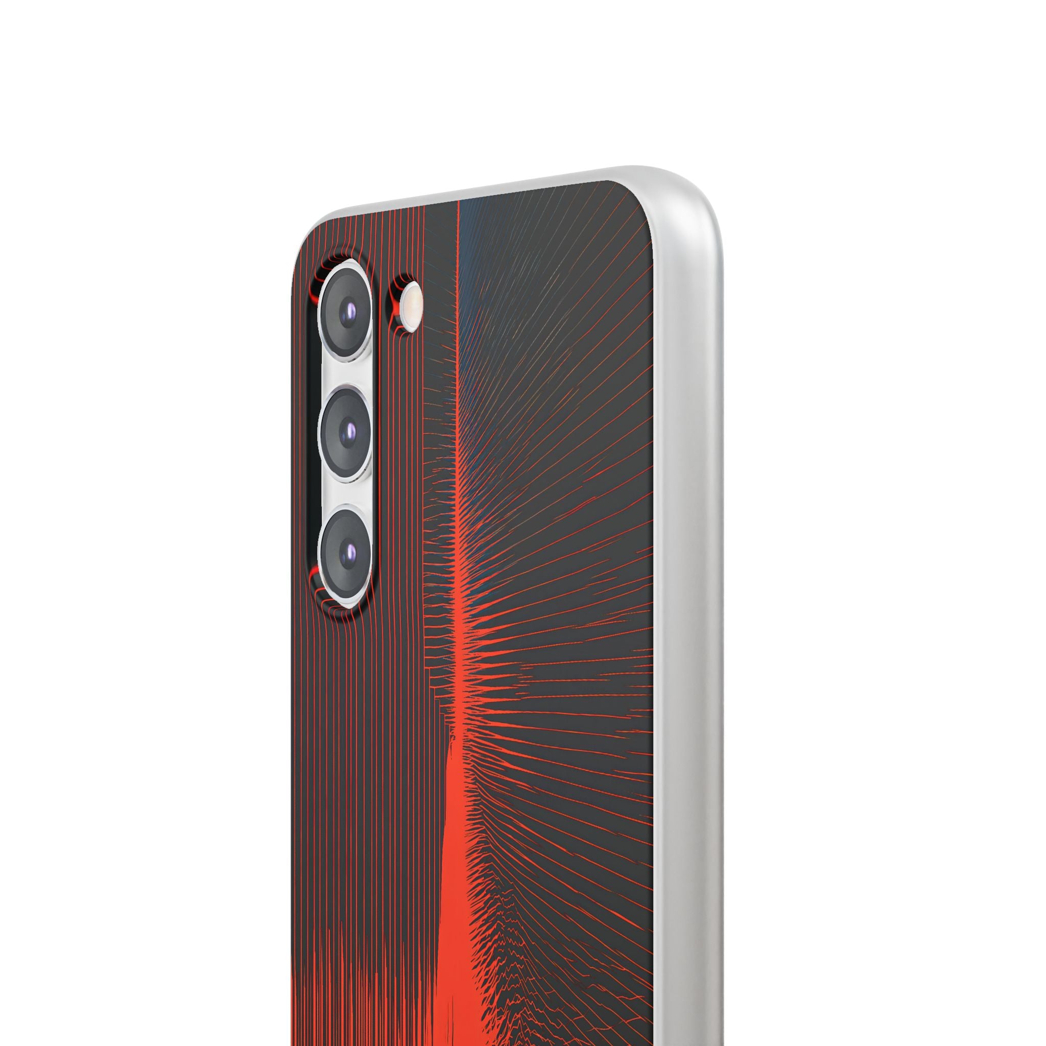 Red Lite Phone Case for Samsung - Crimson Frequency Pulse