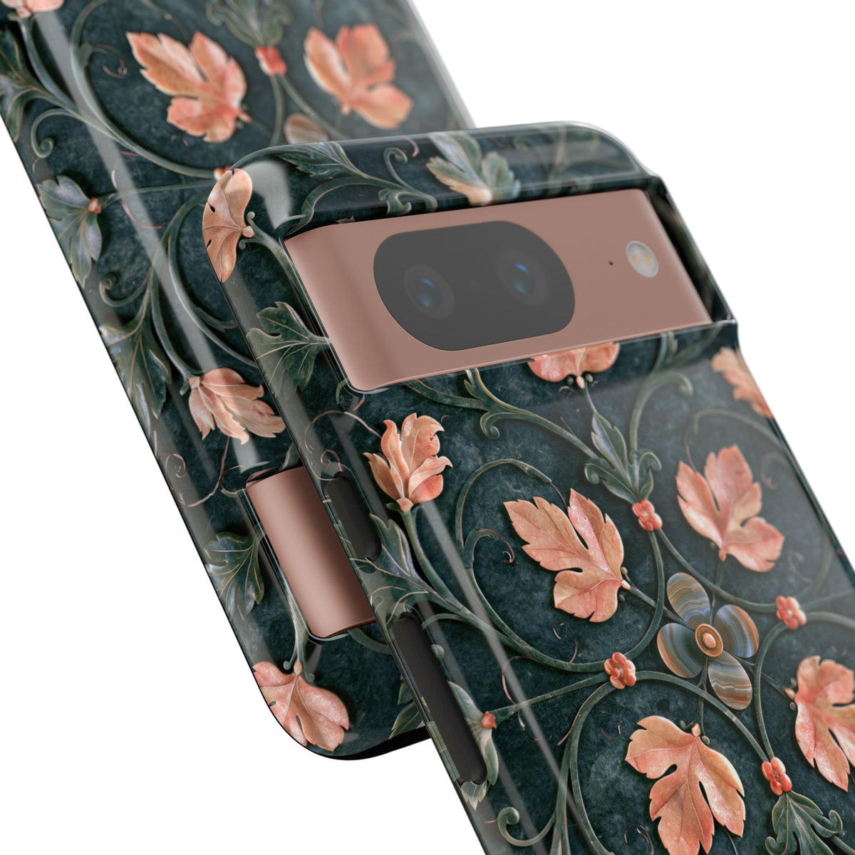Florentine Rose Arabesque · Tough Phone Case for Pixel · Green