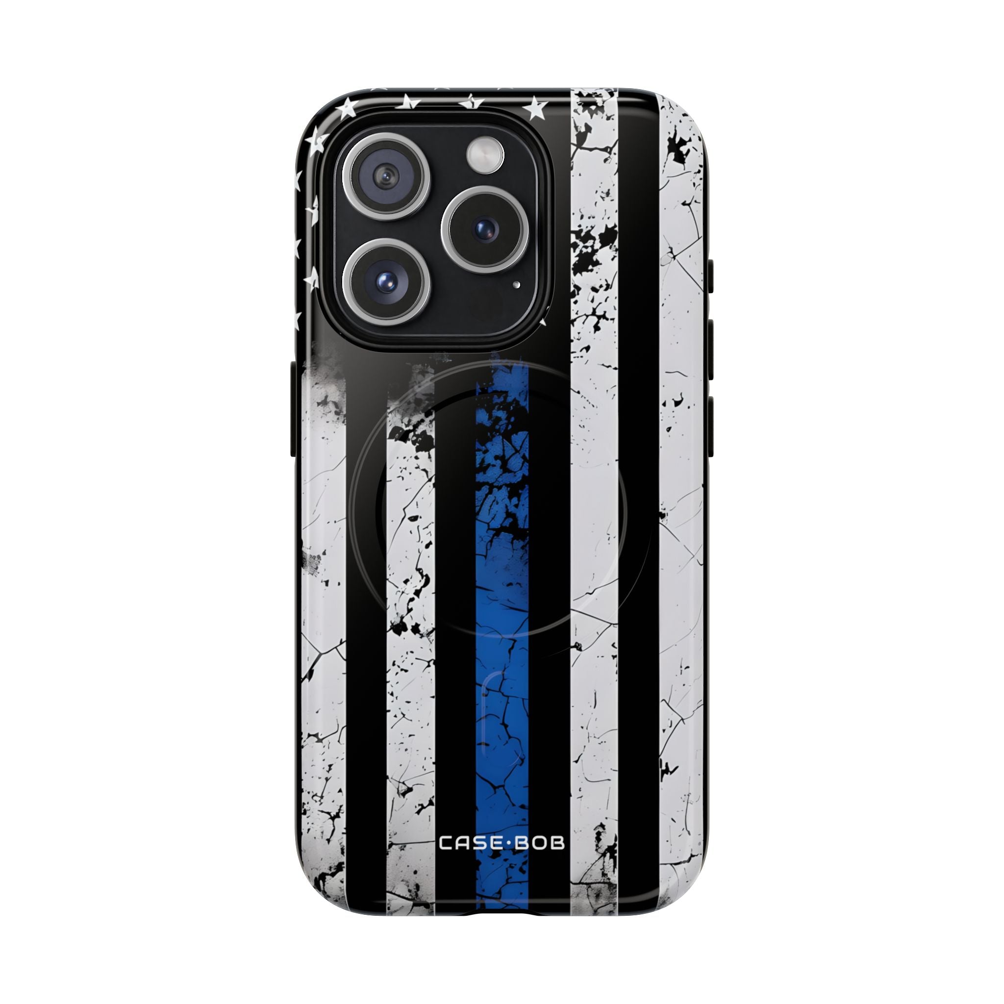 Blue Stripe Flag iPhone 15 Pro Case - Tough+