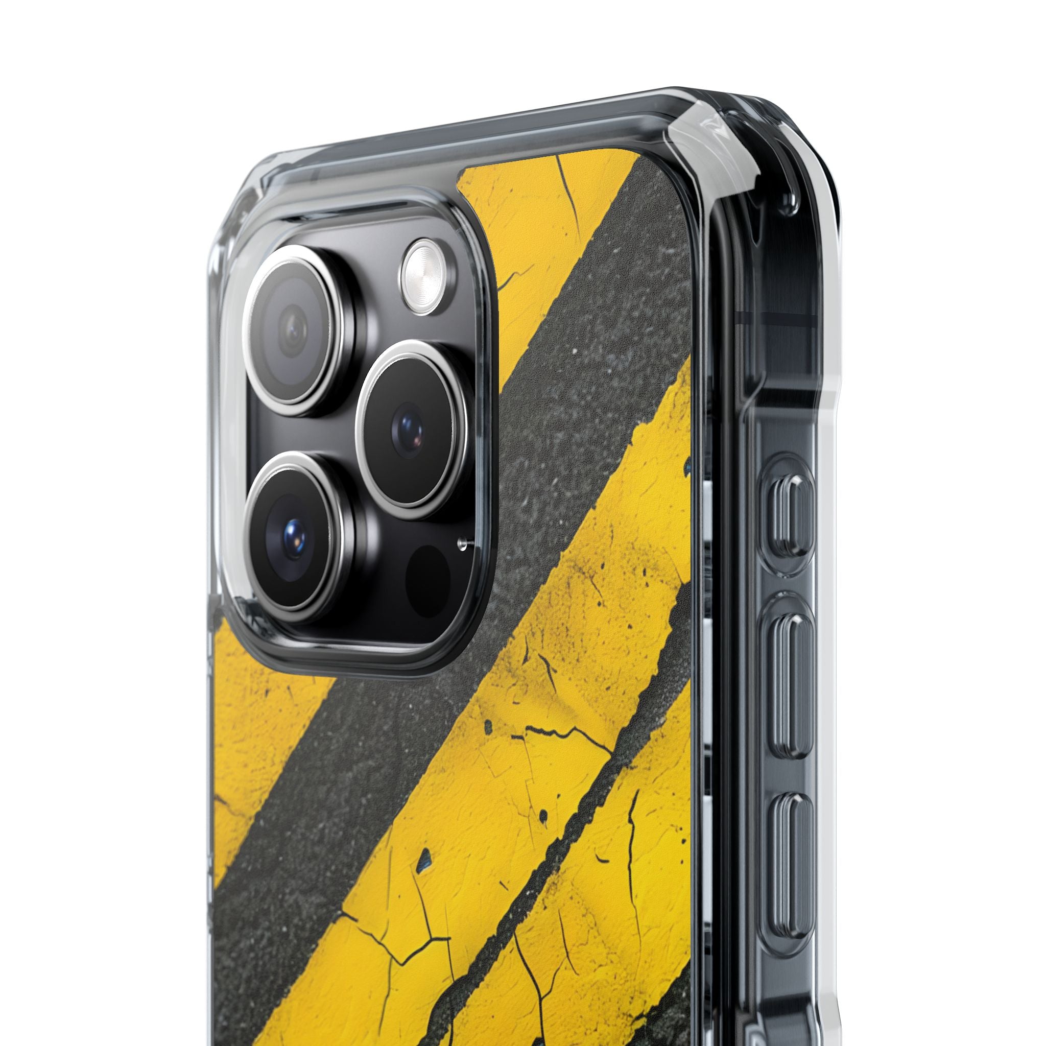 Yellow Stripe Distress iPhone 15 Pro Case - Impact