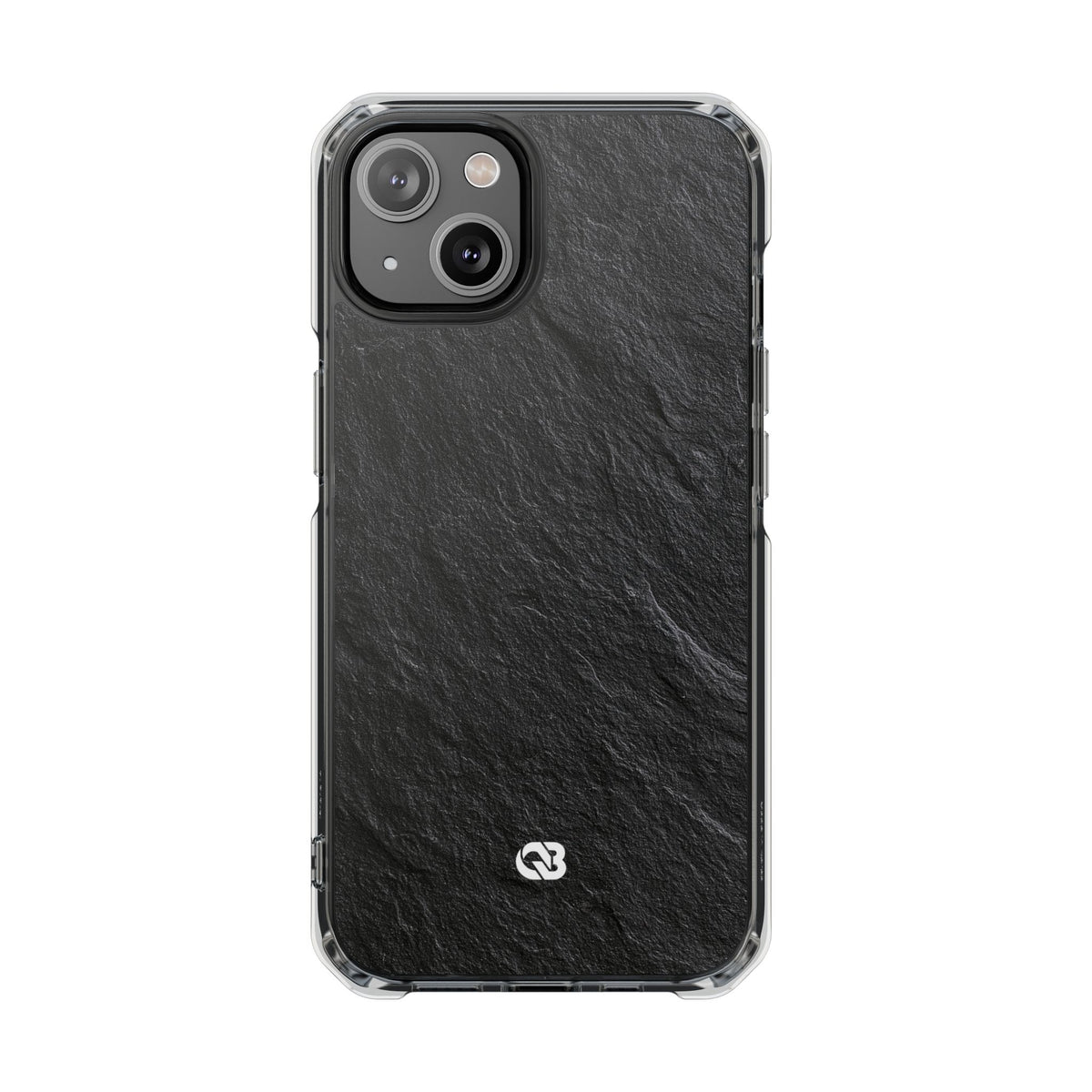 Obsidian Slate · Clear Impact Magnetic Phone Case for iPhone · Black
