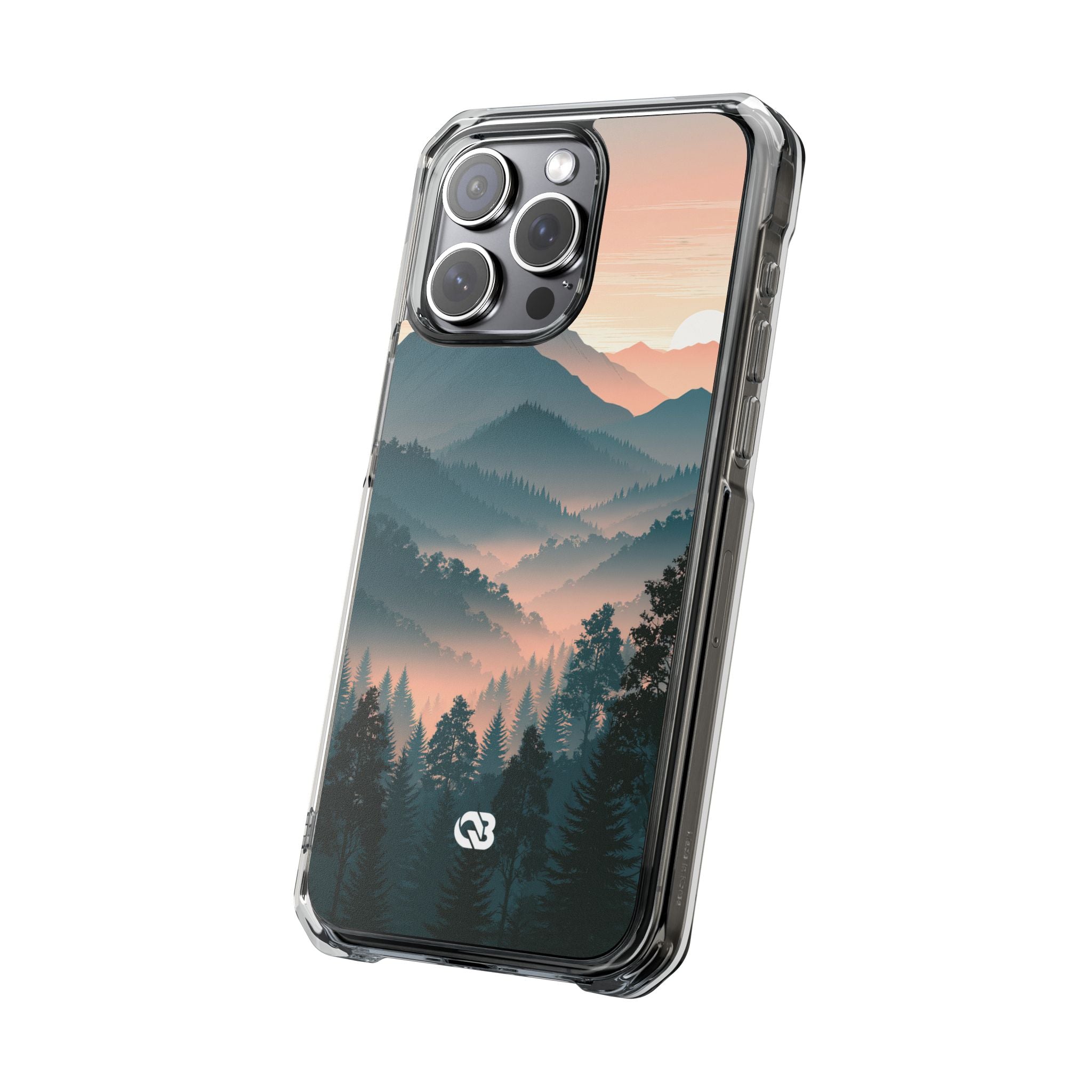 Teal Impact MagSafe Phone Case for iPhone - Alpine Teal Horizon