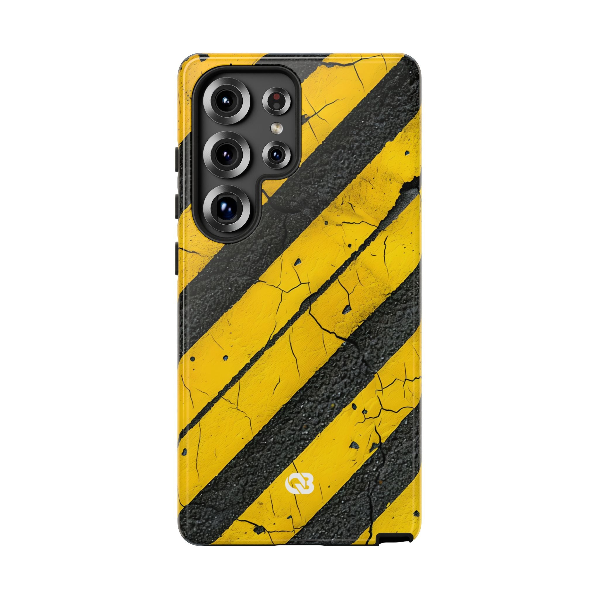 Cracked Hazard Stripes · Tough Handyhülle für Samsung