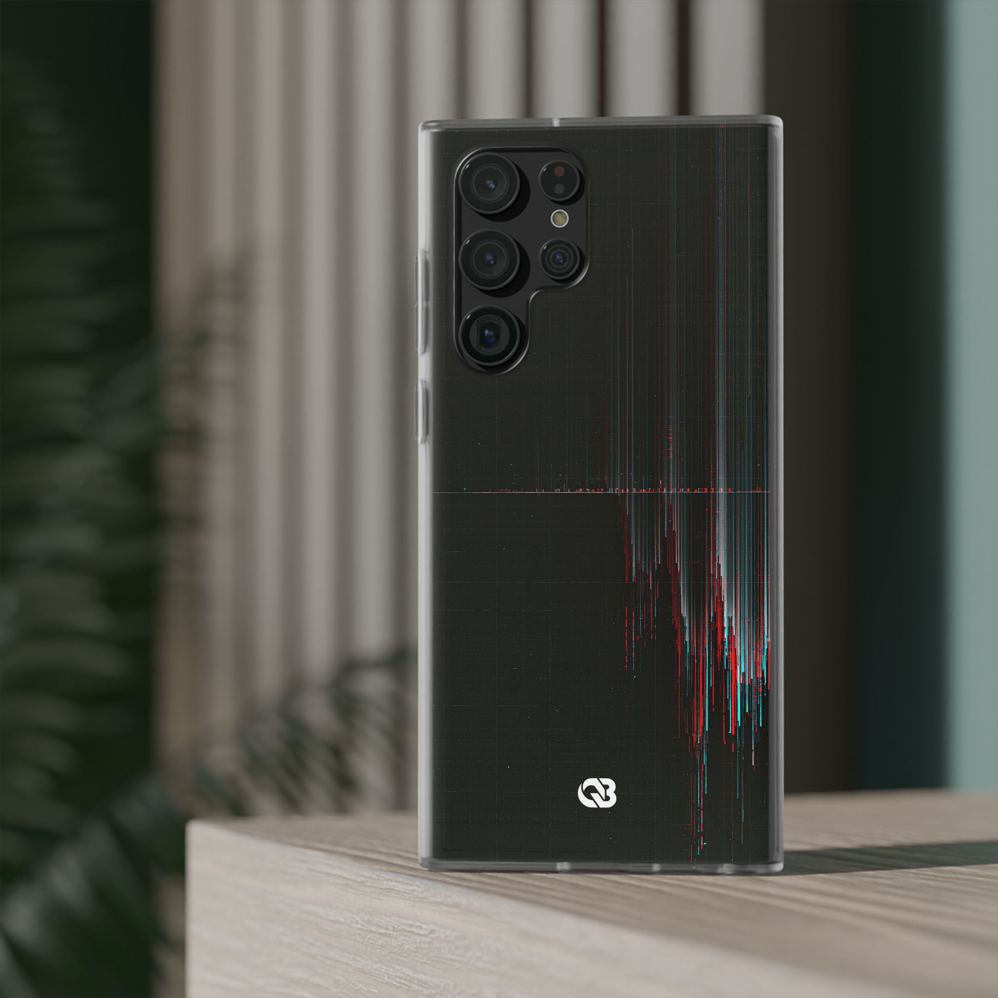 Black Lite Phone Case for Samsung - Corrupted Data Stream