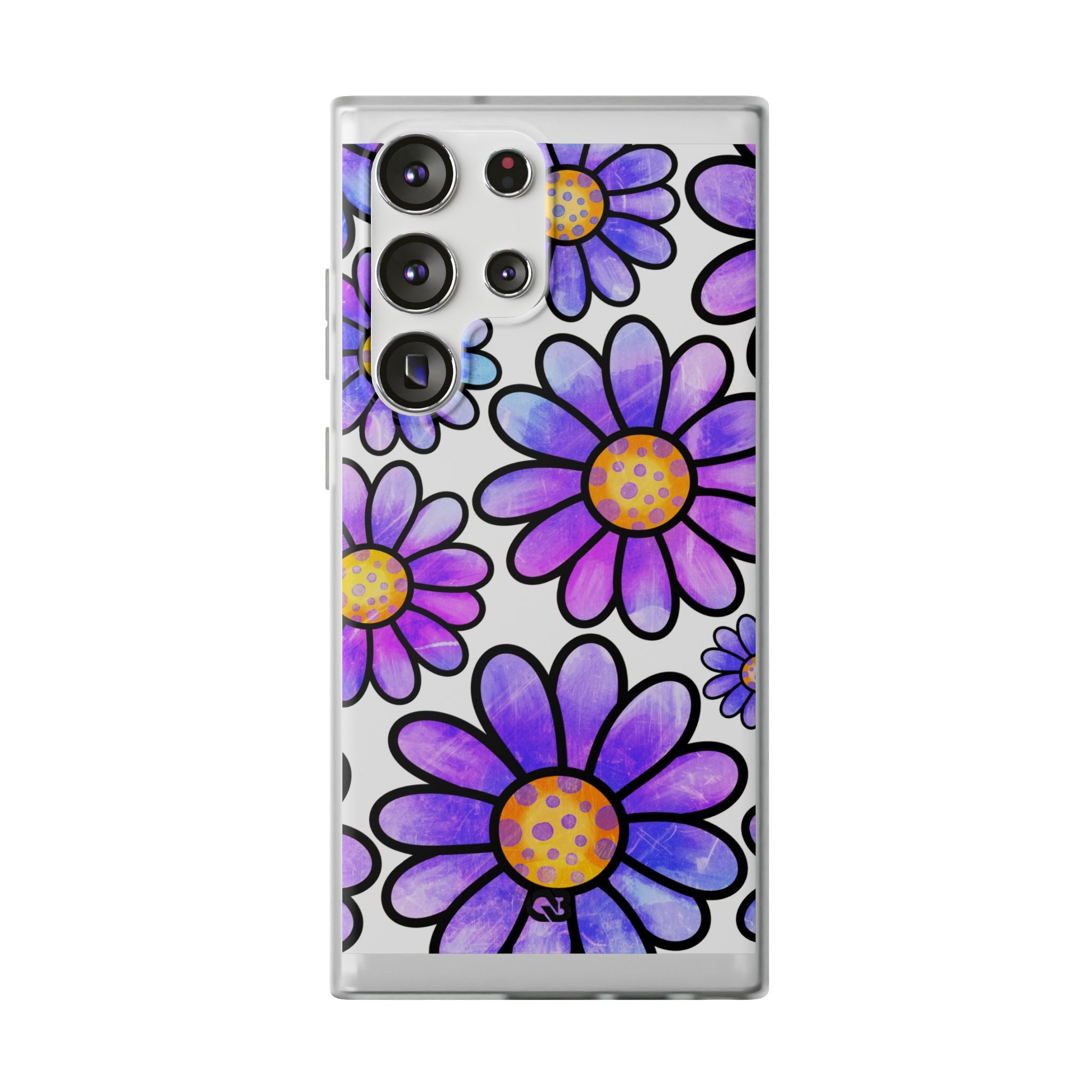 Violet Grunge Bloom · Soft Handyhülle für Samsung