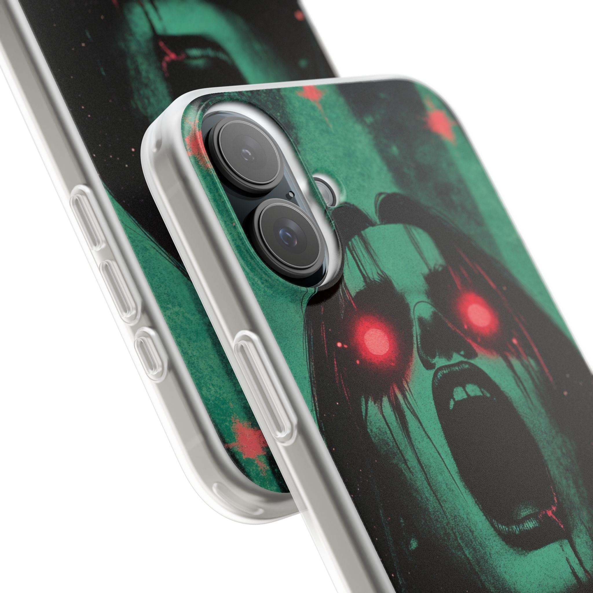 Crimson Emerald Scream · Soft Phone Case for iPhone