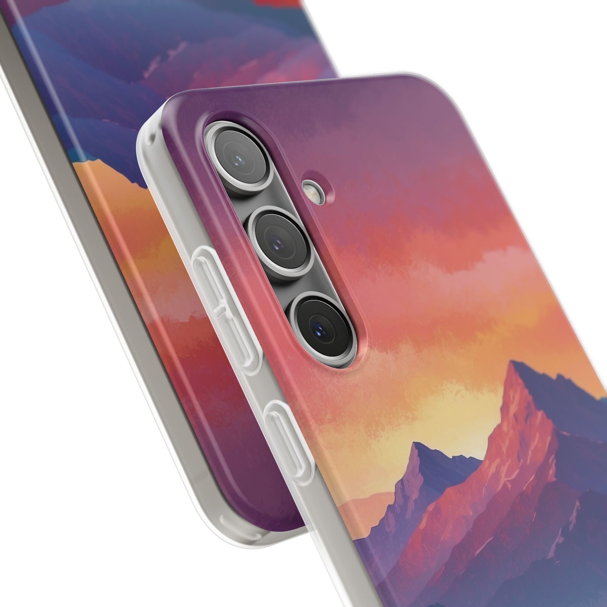 Crimson Mountain Dusk · Soft Handyhülle für Samsung