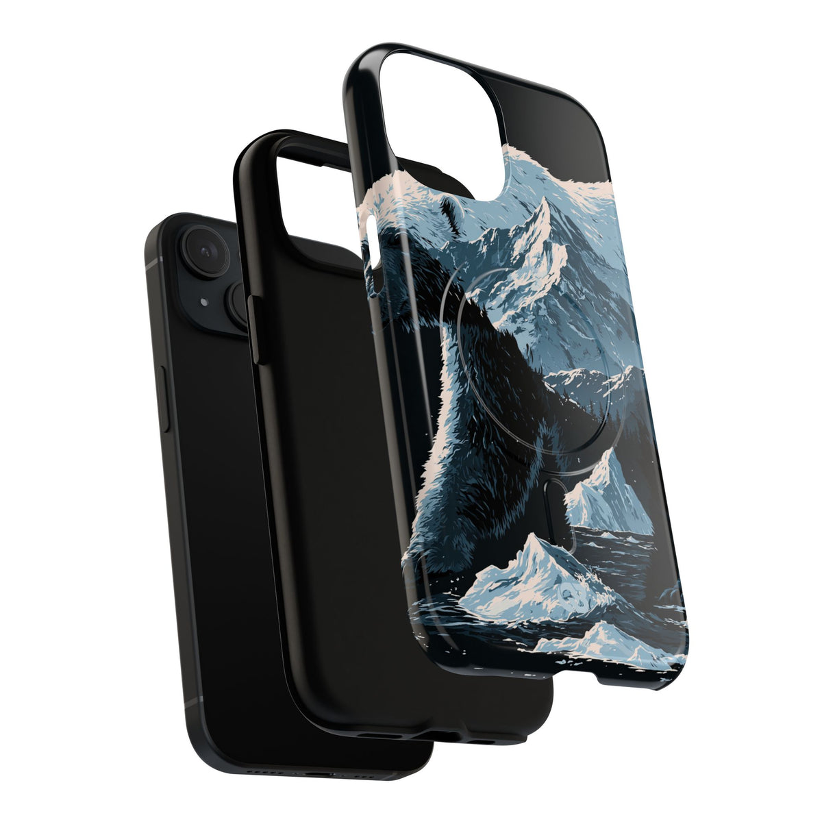 Nordic Arctic Bear · Tough 2.0 Magnetic Phone Case for iPhone · Black