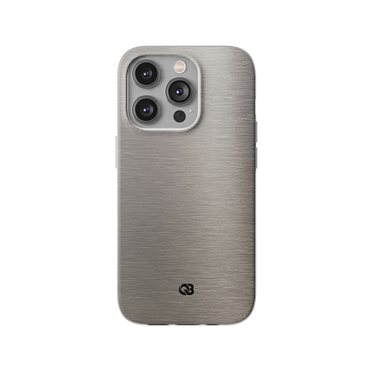Grey Lite Phone Case for iPhone - Brushed Nickel Linen