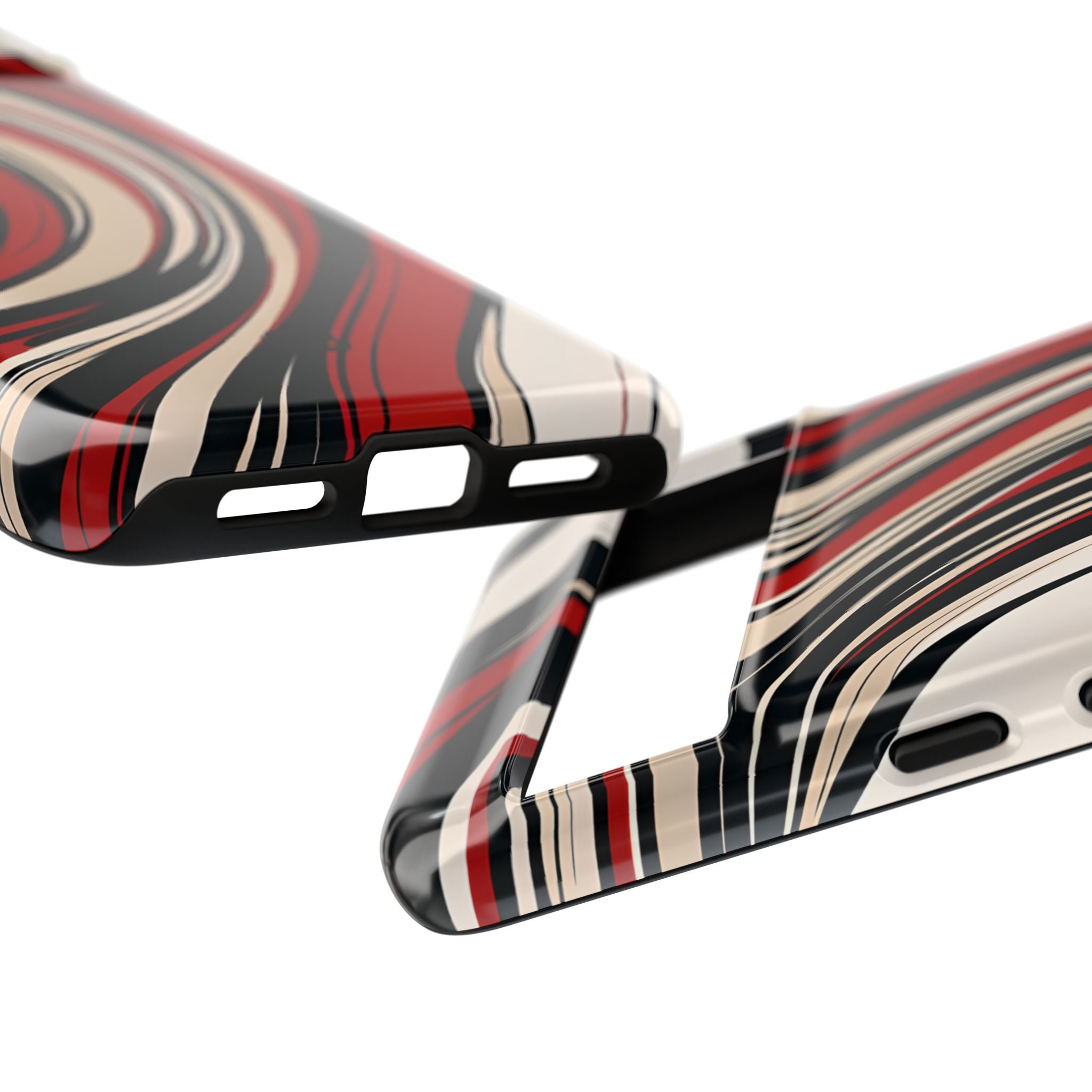 Crimson Flow Waves · Tough Coque de téléphone pour Google Pixel