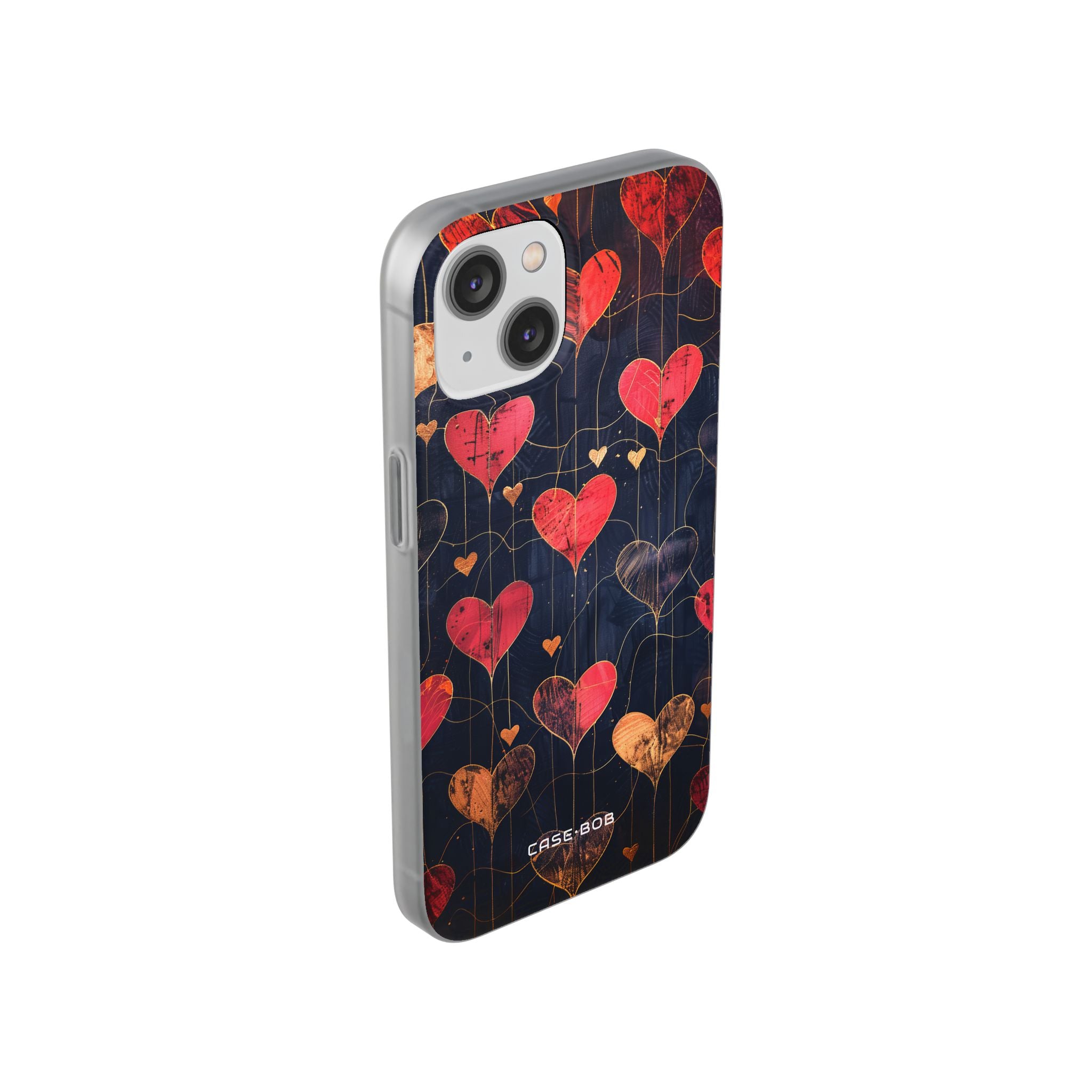 Golden Hearts Network iPhone 14 Cover - Blød