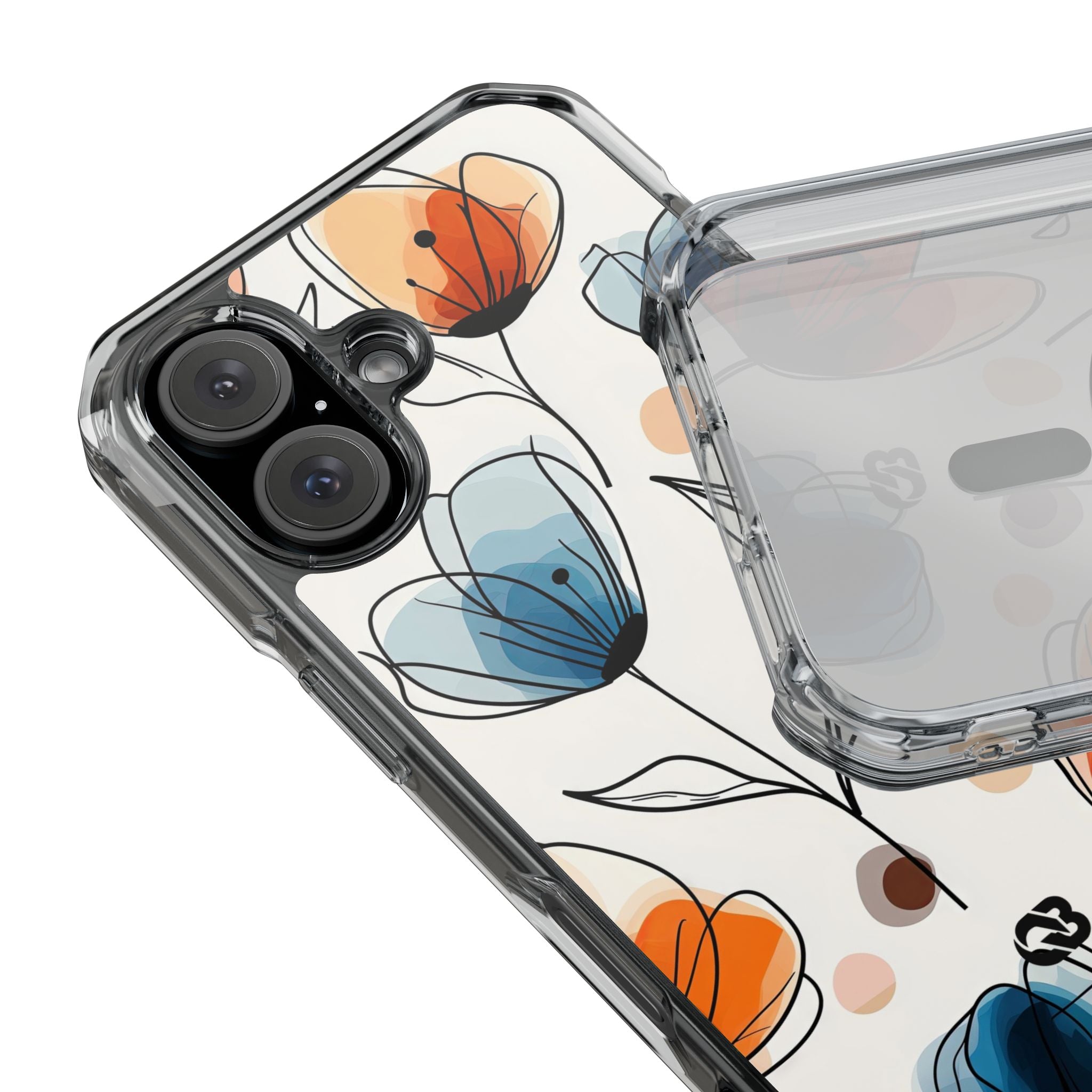 Ink Watercolor Tulips · Impact Hoesje voor iPhone · Magsafe