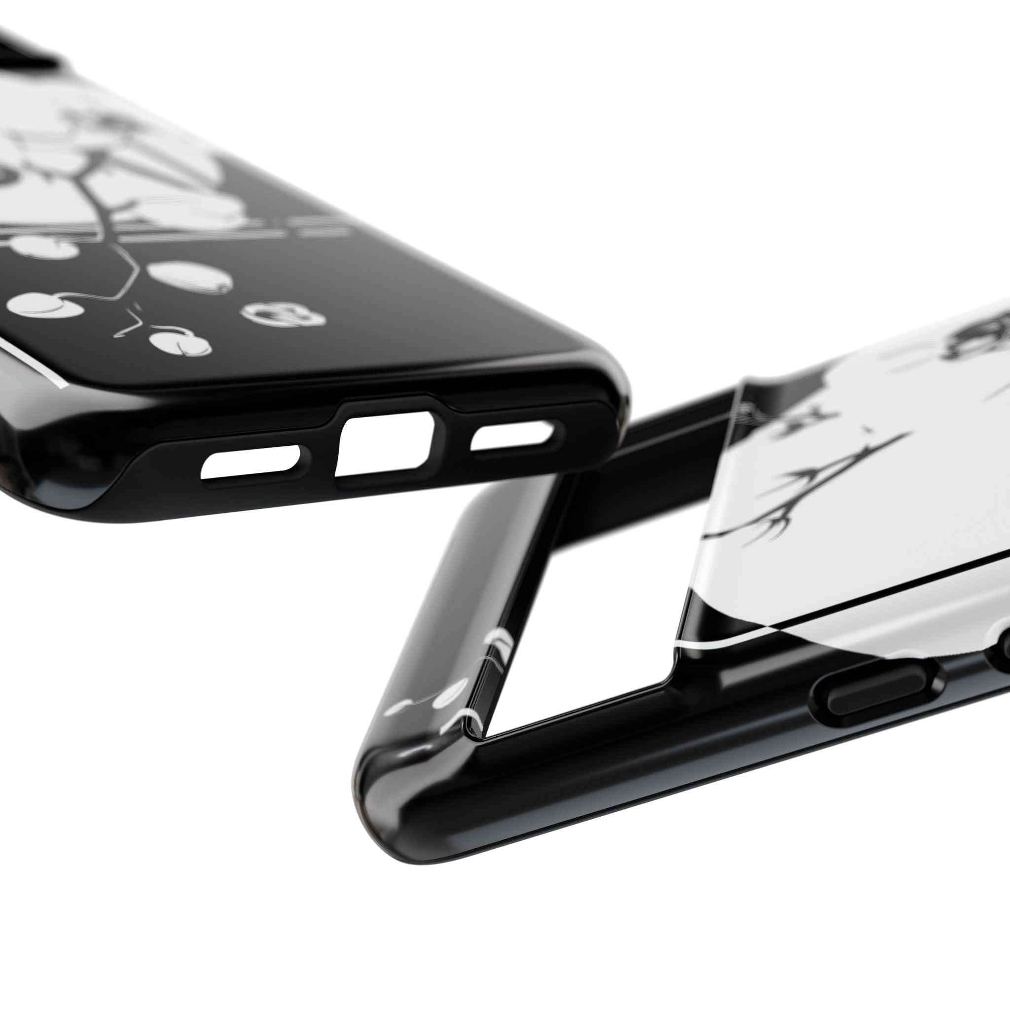 Black Tough Phone Case for Google Pixel - Lunar Orchid Grid
