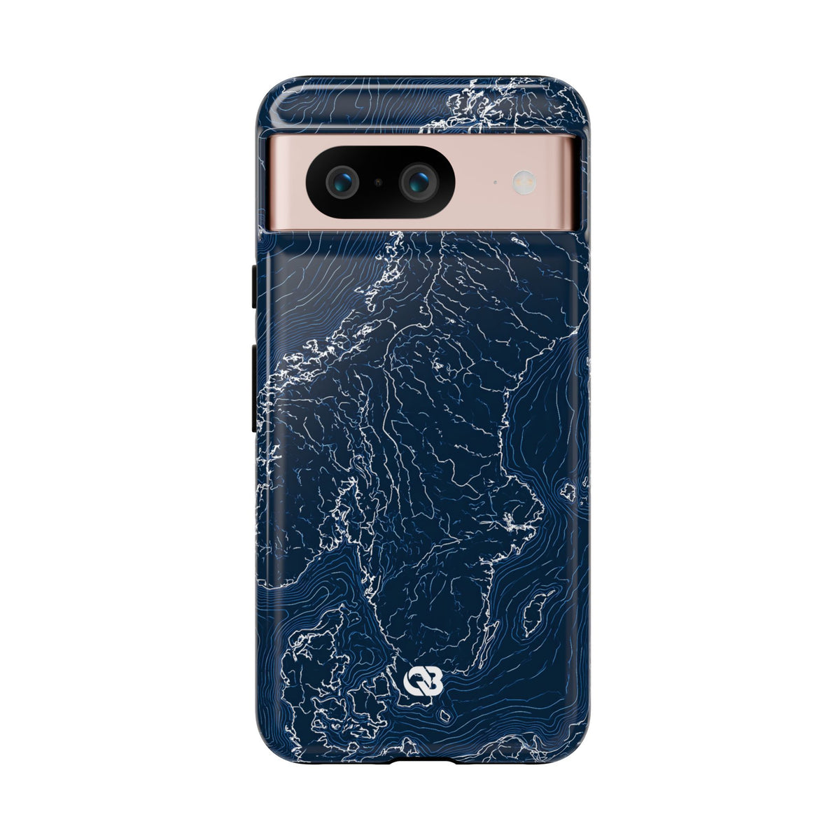 Nordic Contour Chart · Tough Phone Case for Pixel · Blue