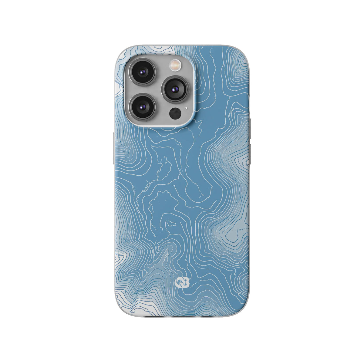 Glacial Basin Topo · Lite Phone Case for iPhone · Blue