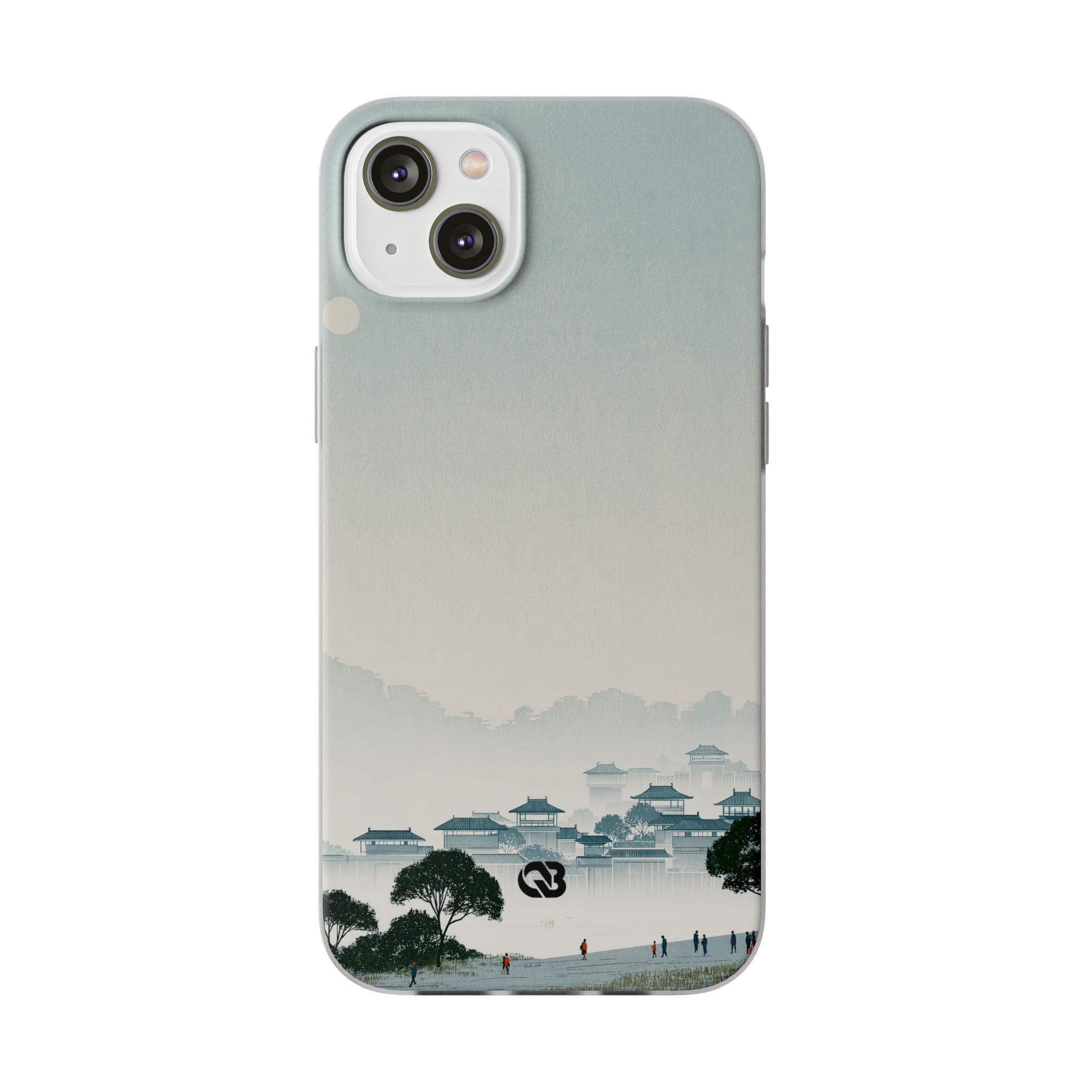 Blue Lite Phone Case for iPhone - Mist Valley Pagoda