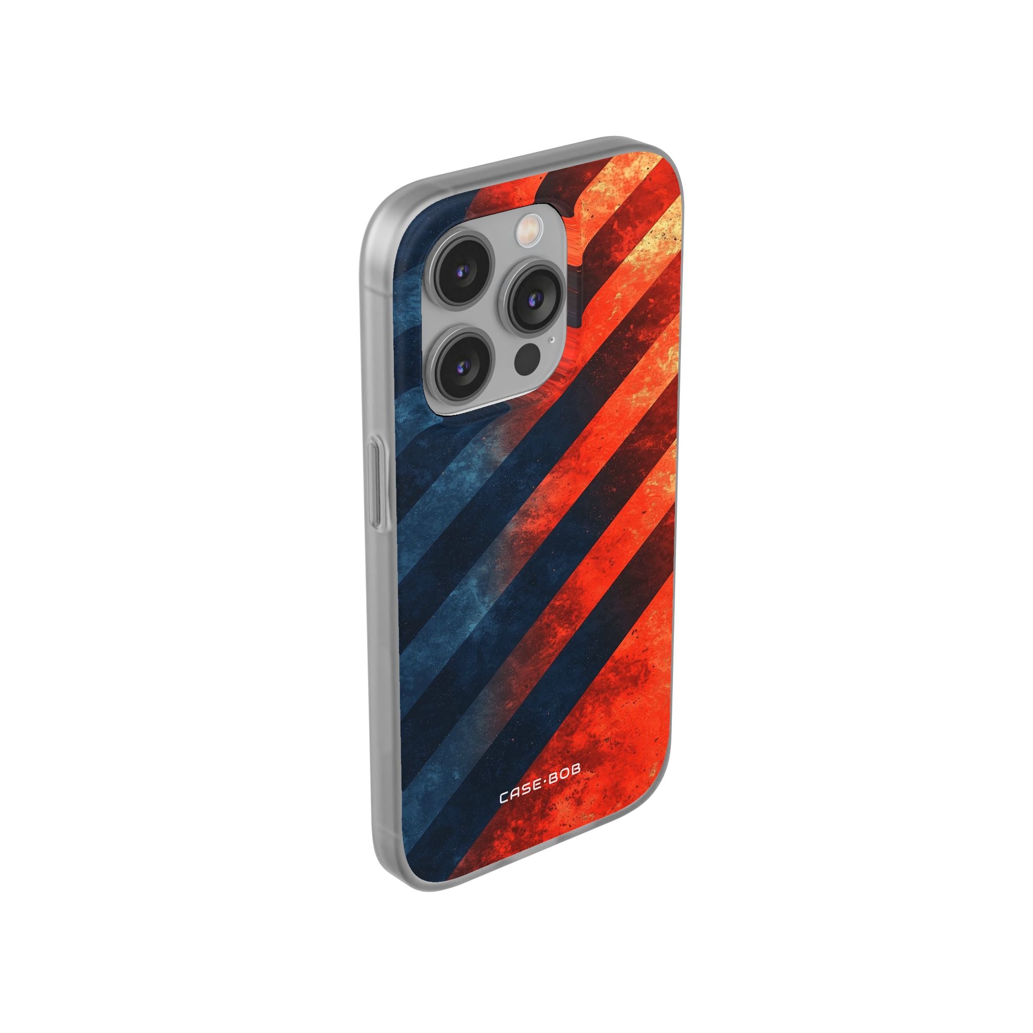 Diagonale Streifen Blaze iPhone 14 Pro Case - Soft