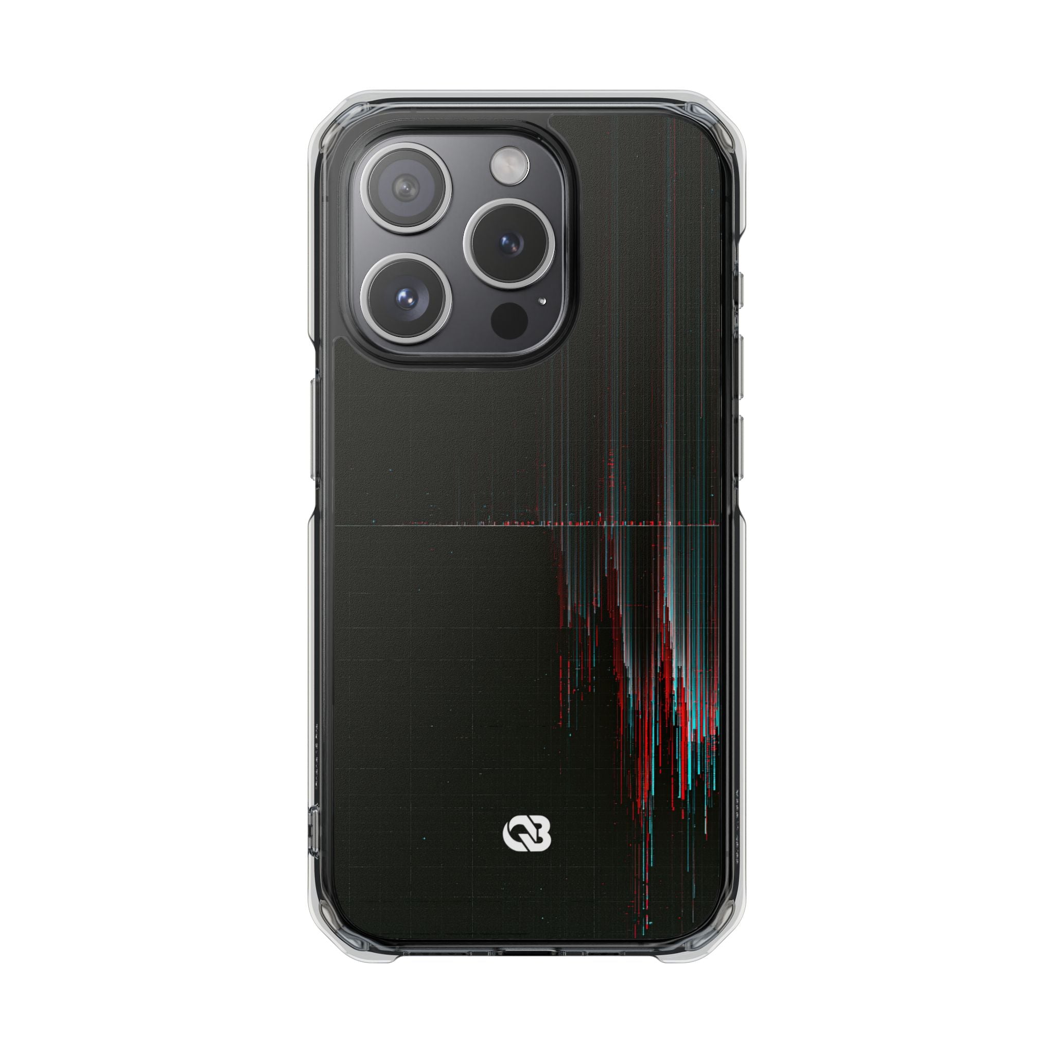 Black Impact MagSafe Phone Case for iPhone - Corrupted Data Stream