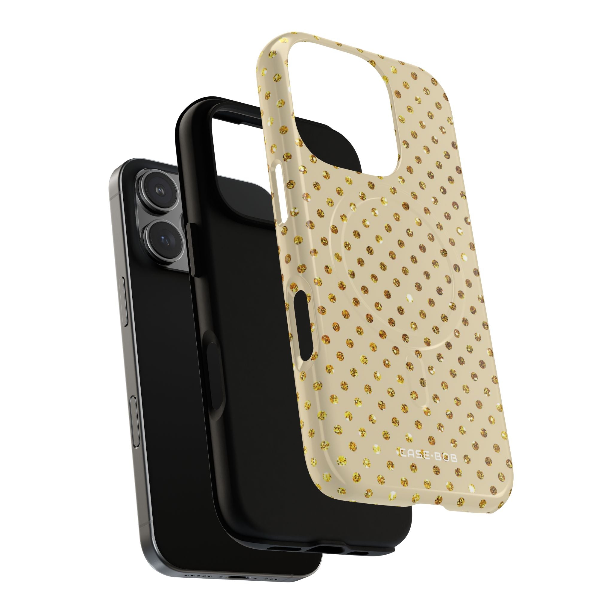 Gold Sparkle Grid iPhone 16 Pro Case - Tough+