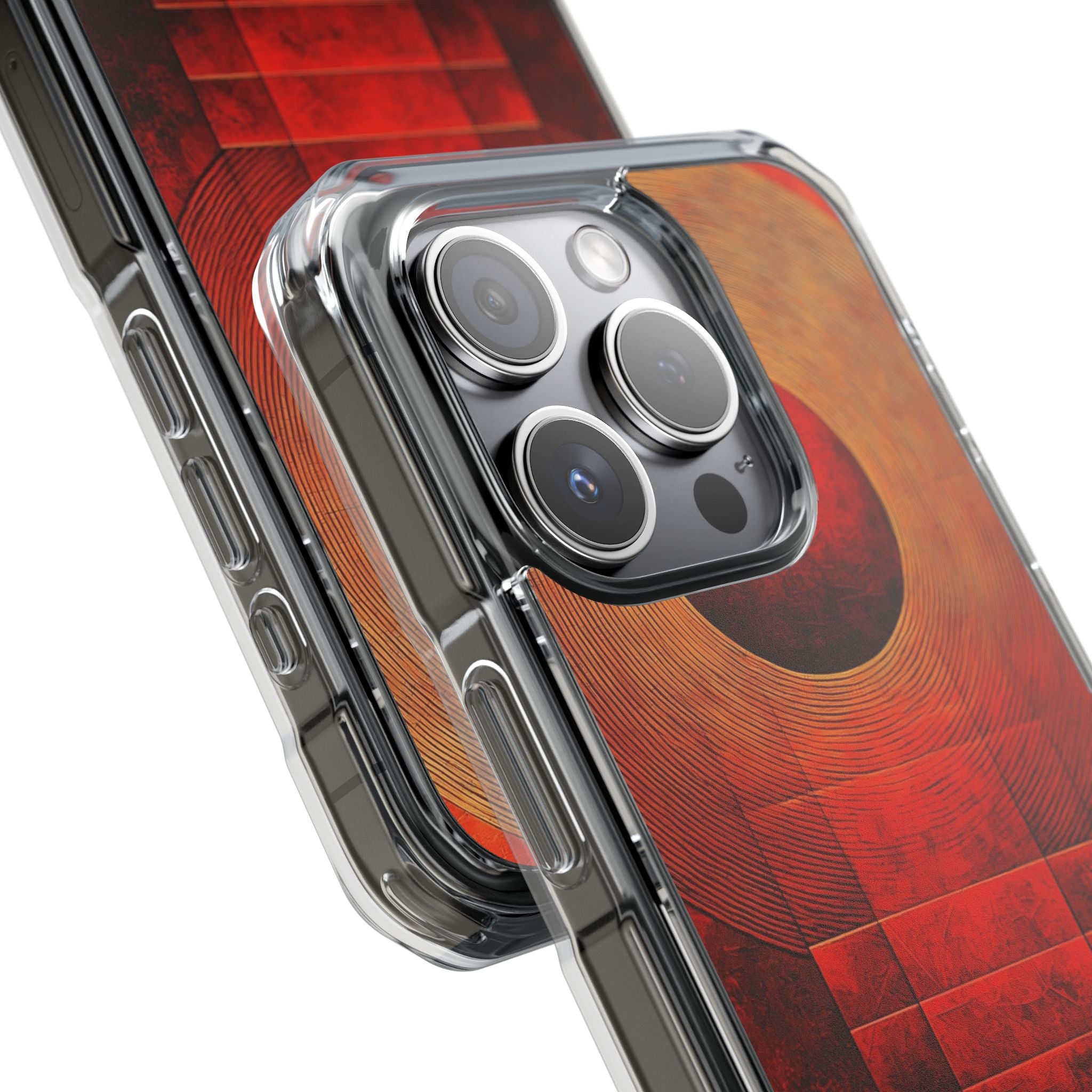 Crimson Orbit iPhone 15 Pro Cover - Impact