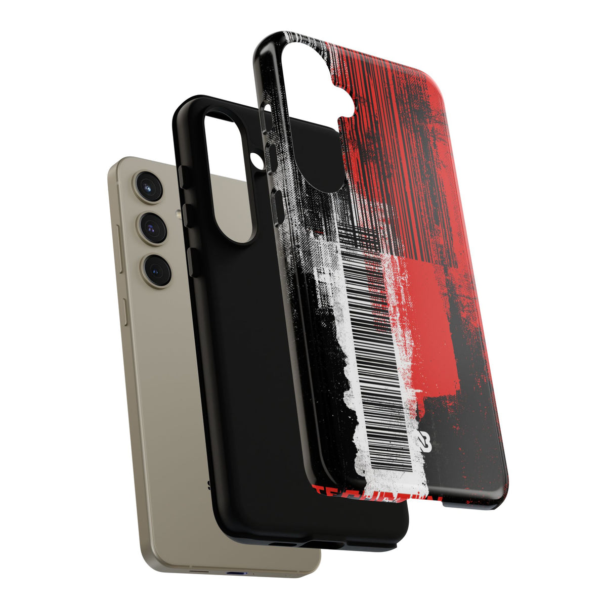 Distorted Barcode · Tough Phone Case for Samsung · Black