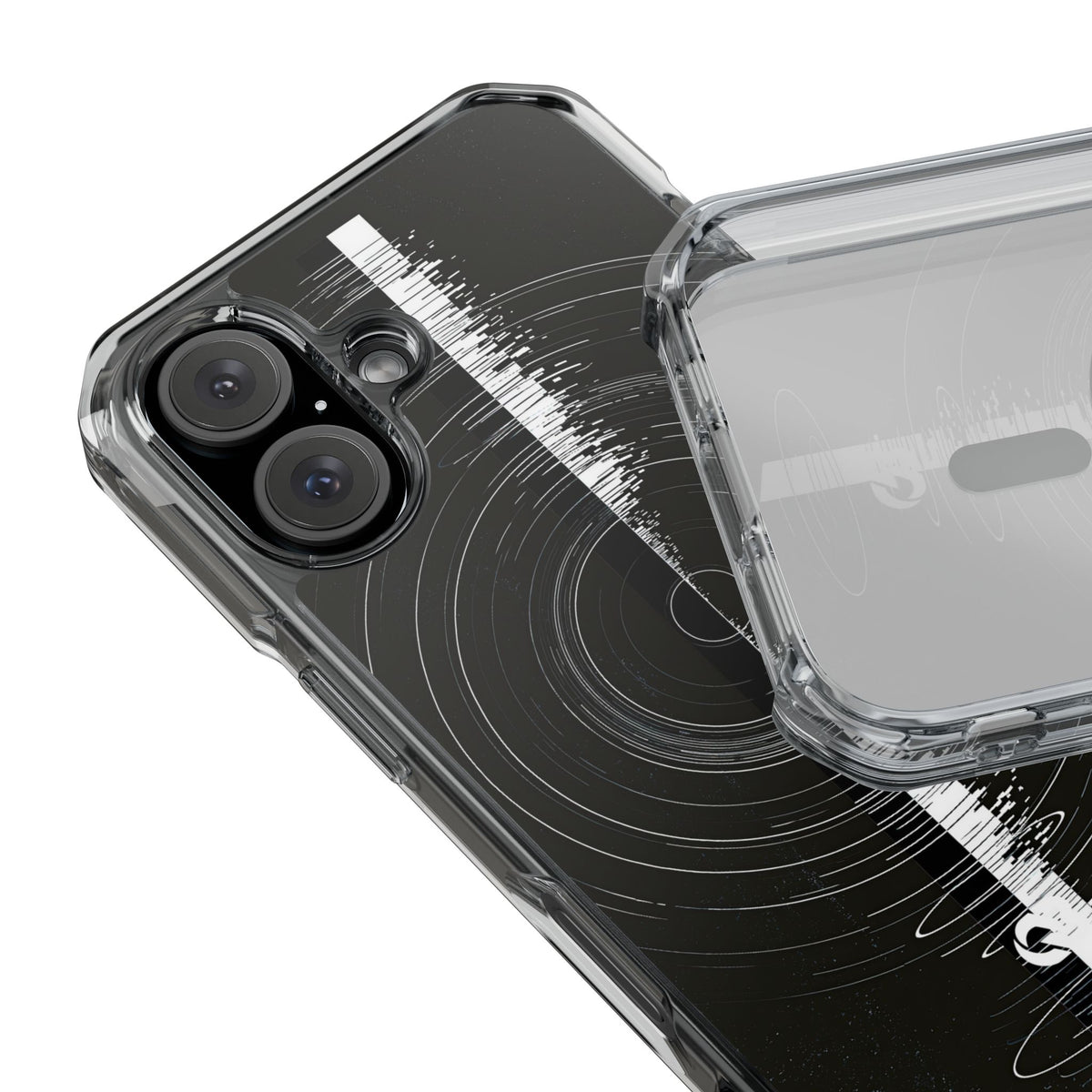 Black Impact MagSafe Phone Case for iPhone - Obsidian Orbital Signal