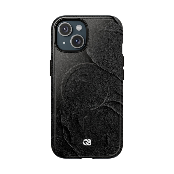 Obsidian Stucco Relief · Tough 2.0 Magnetic Phone Case for iPhone · Black