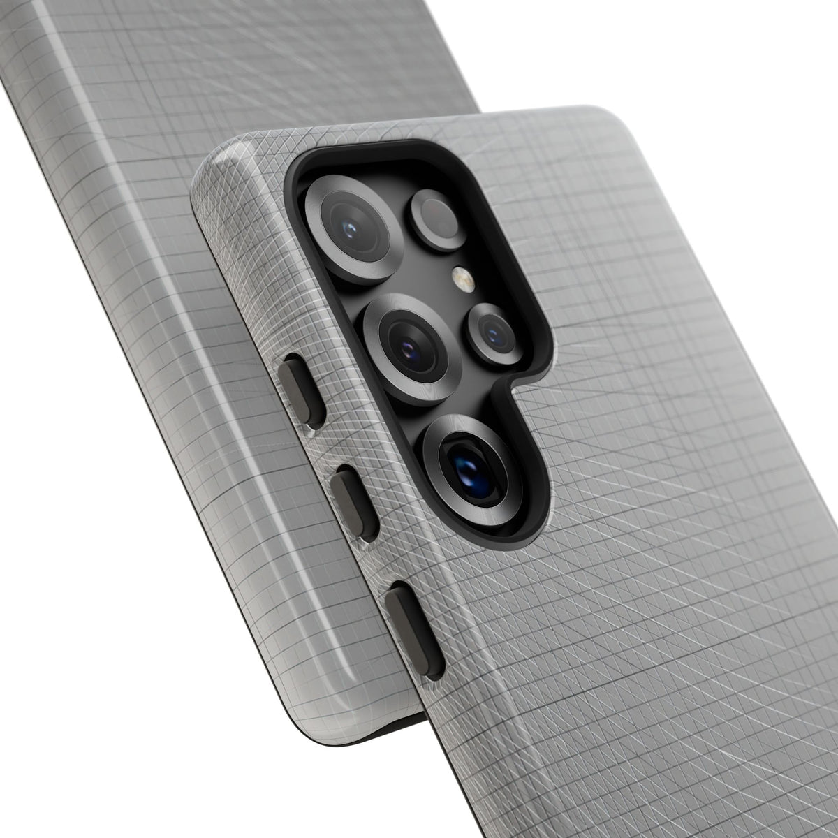 Grey Tough Phone Case for Samsung - Chrome Mesh Warp